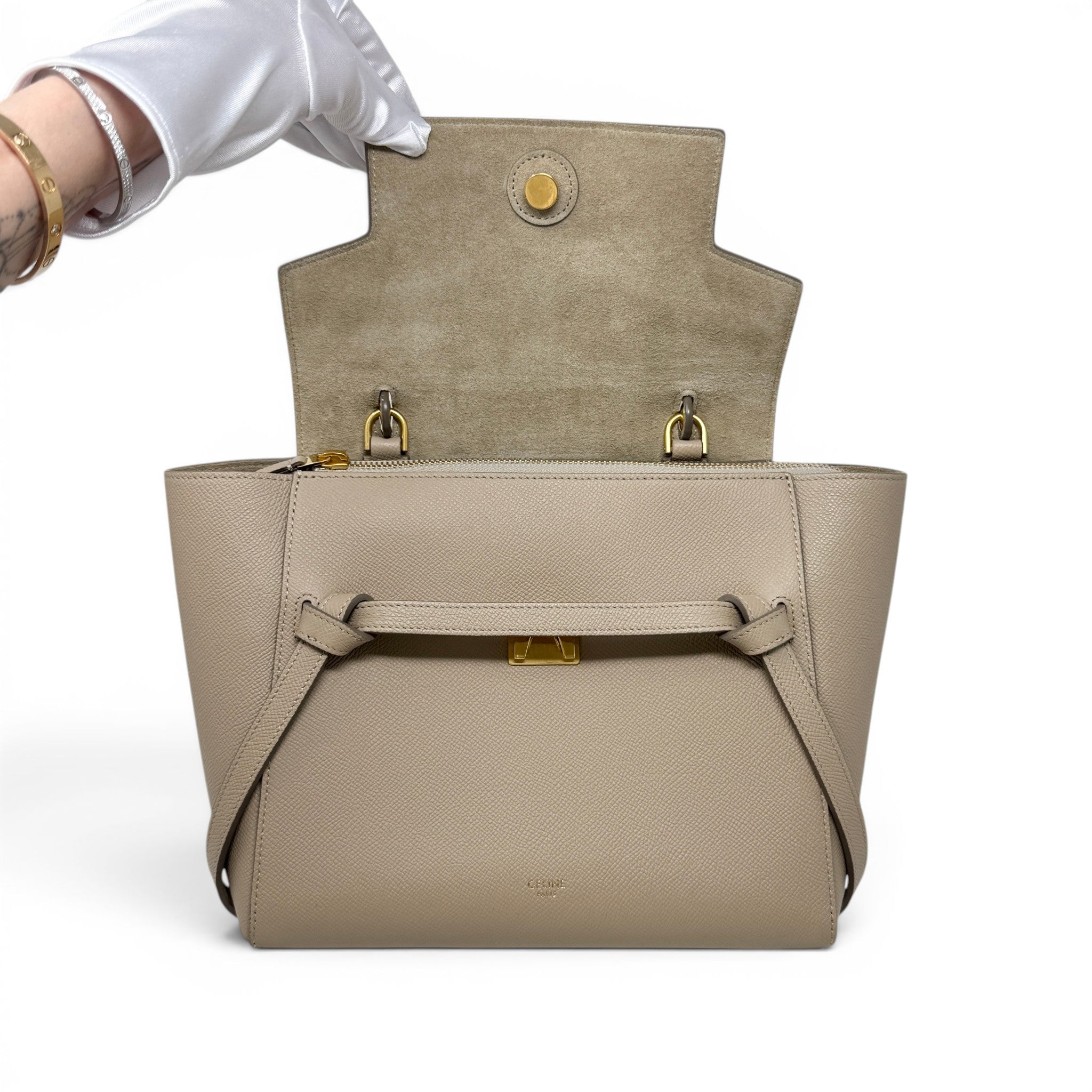 Celine Beige Micro Belt Bag