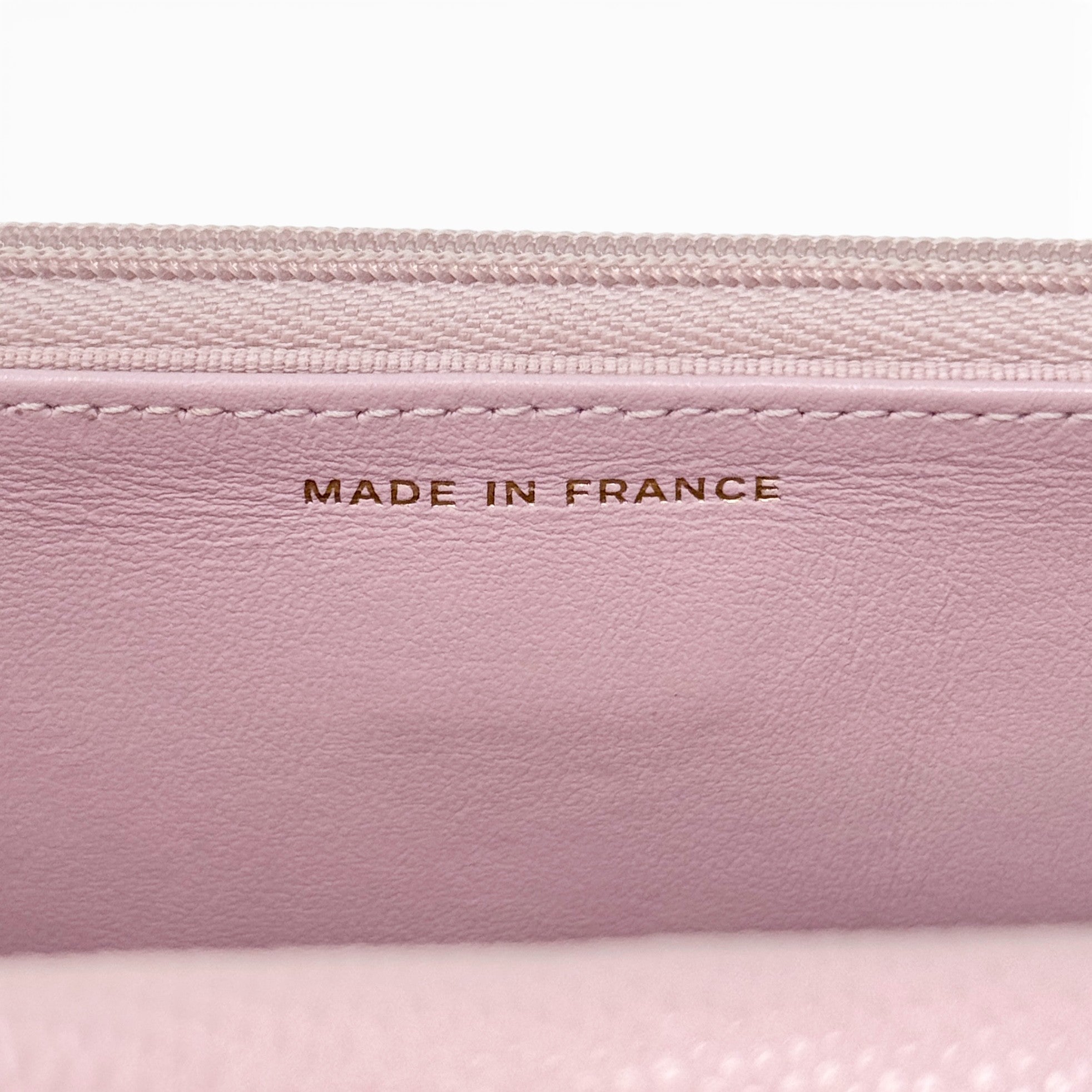 Chanel Pink Caviar Classic Wallet On Chain