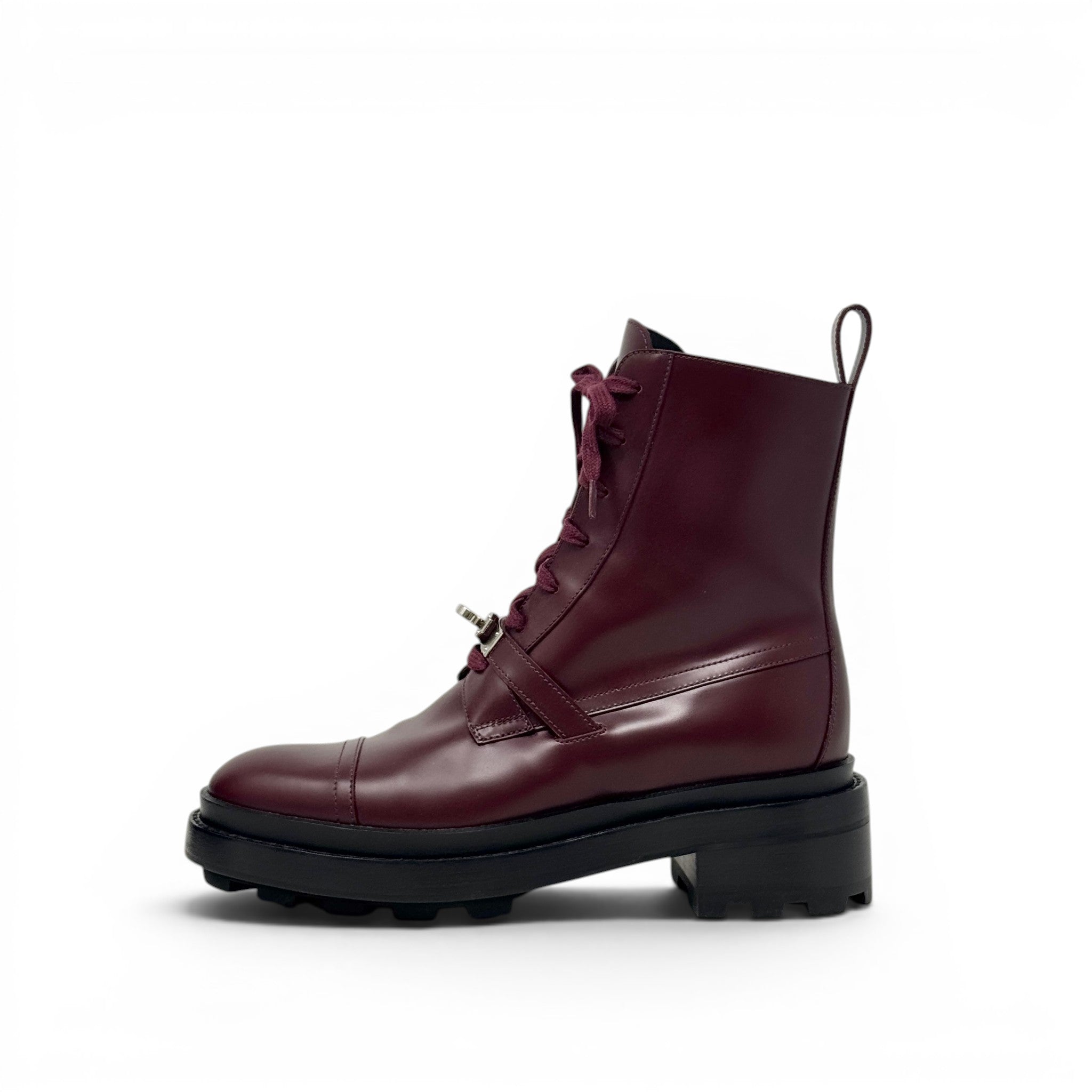 Hermes Rouge H Funk Ankle Boots 37