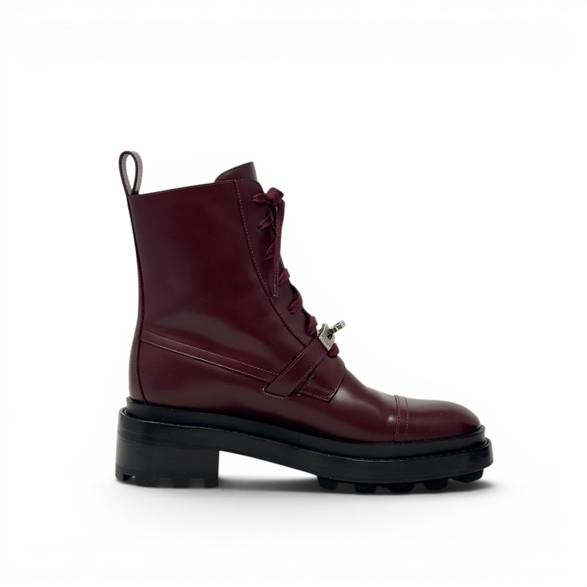 Hermes Rouge H Funk Ankle Boots 37