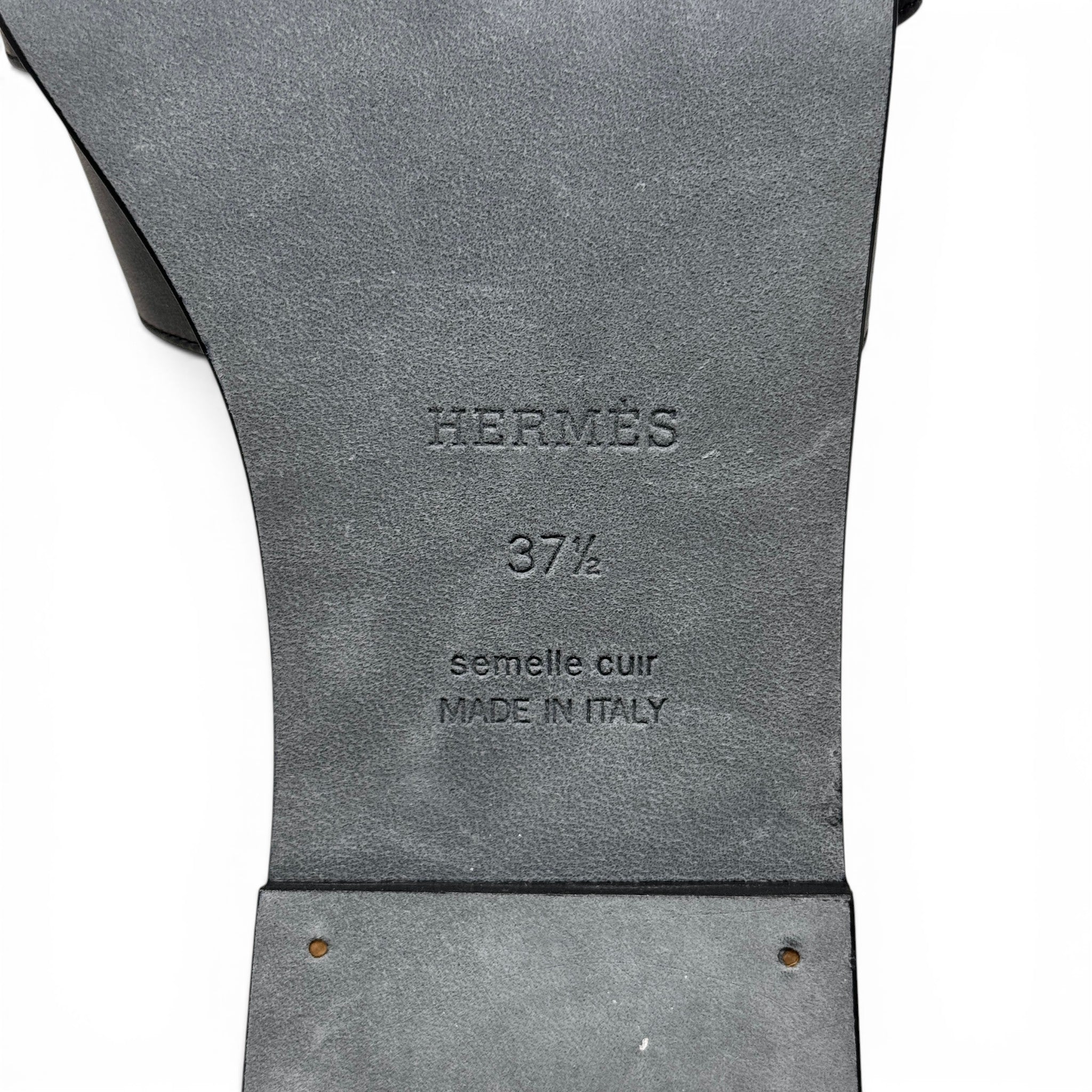 Hermes Noir Giulia Sandal 37.5