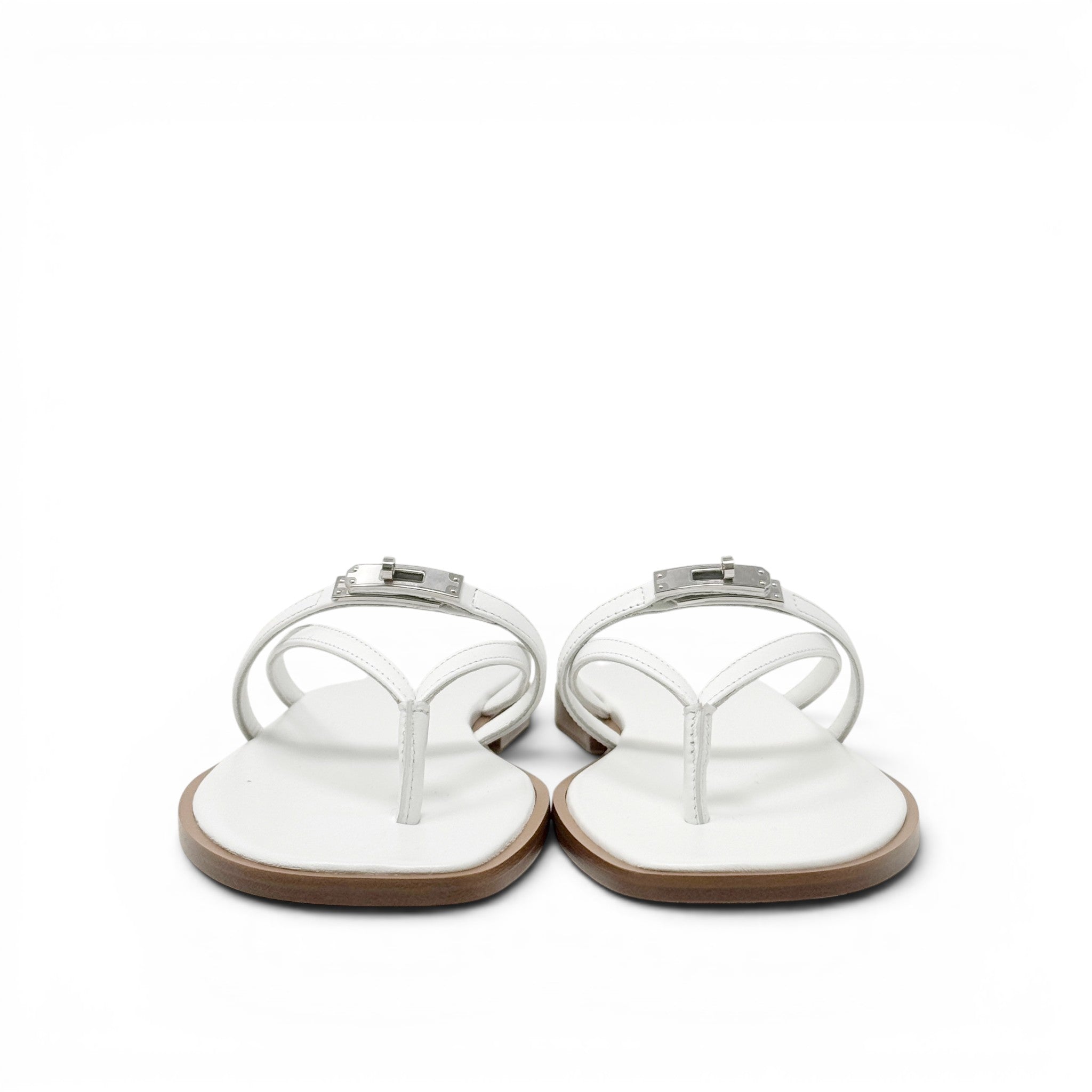 Hermes Blanc Miss Sandal 37.5