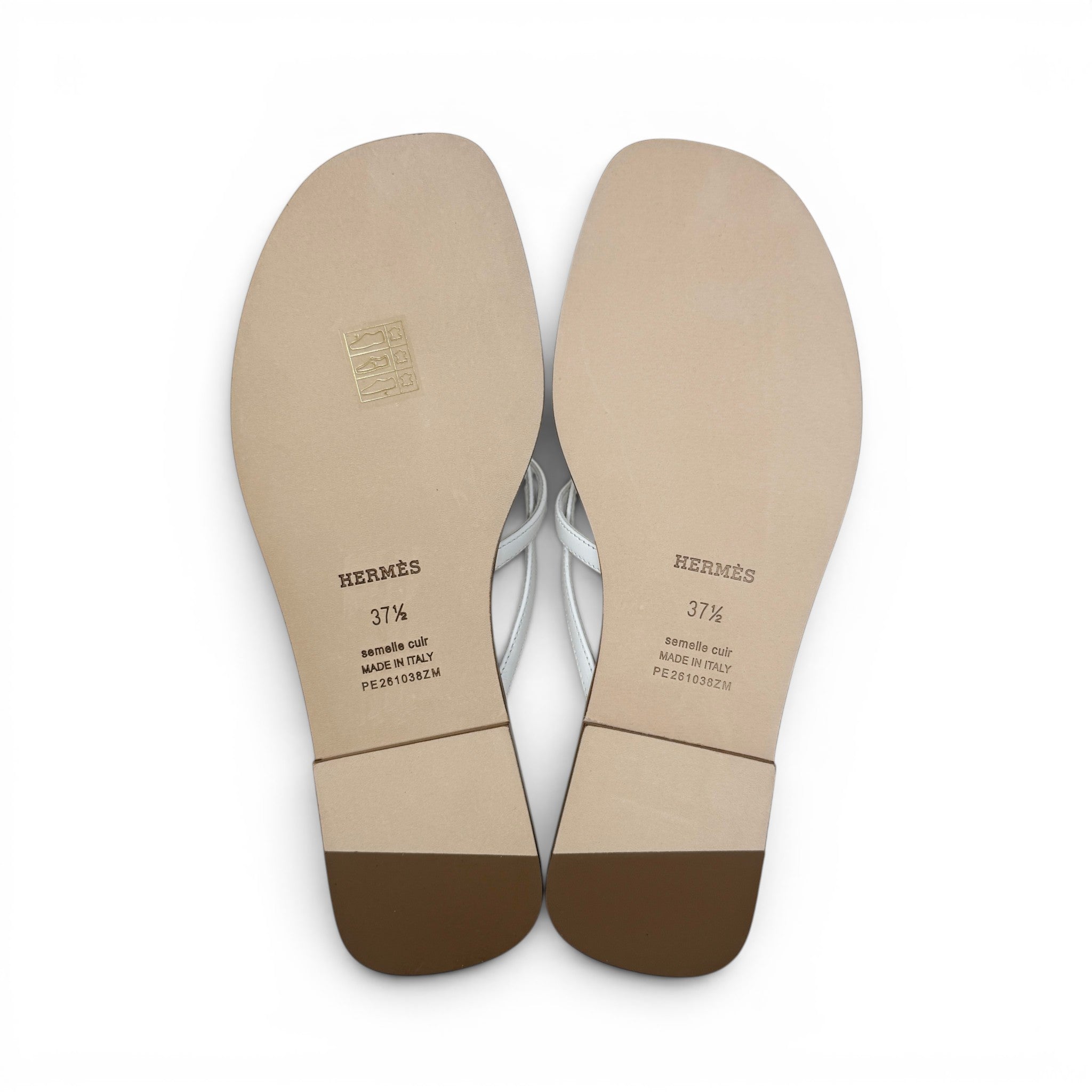 Hermes Blanc Miss Sandal 37.5