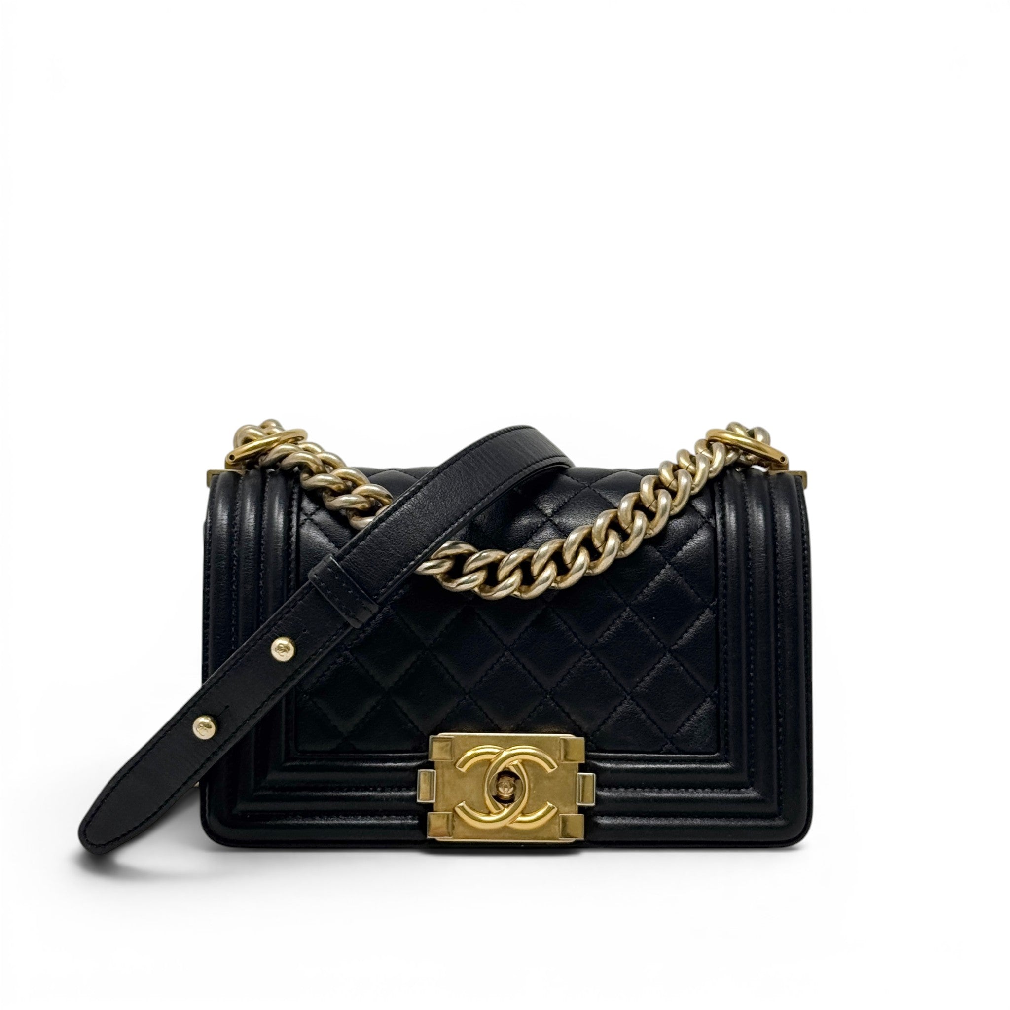 Chanel Black Calfskin Small Boy Bag