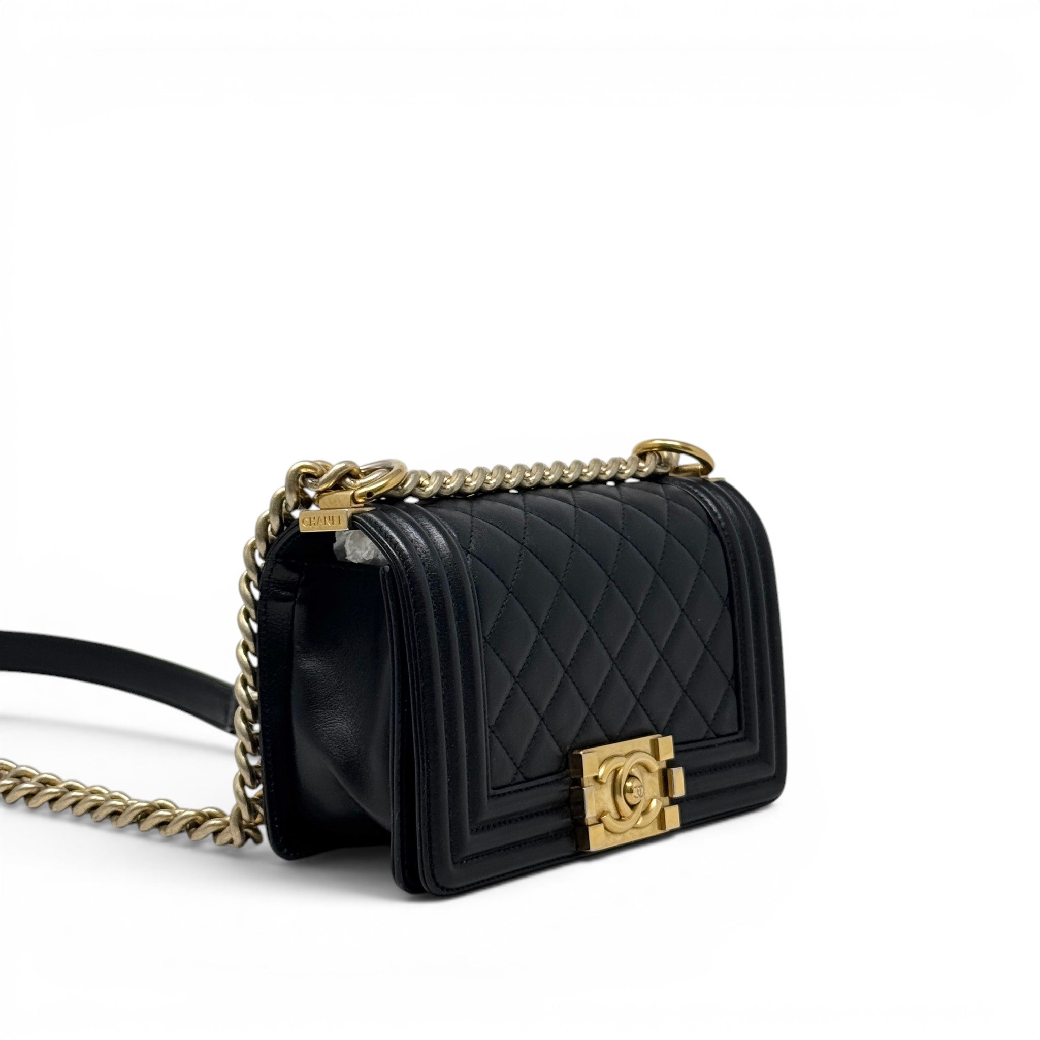 Chanel Black Calfskin Small Boy Bag