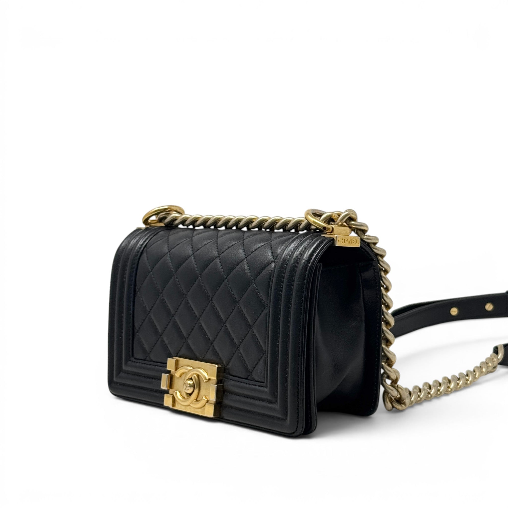 Chanel Black Calfskin Small Boy Bag