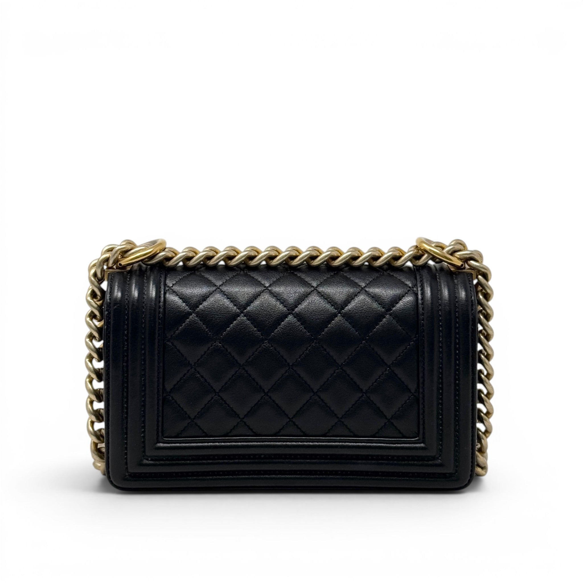Chanel Black Calfskin Small Boy Bag