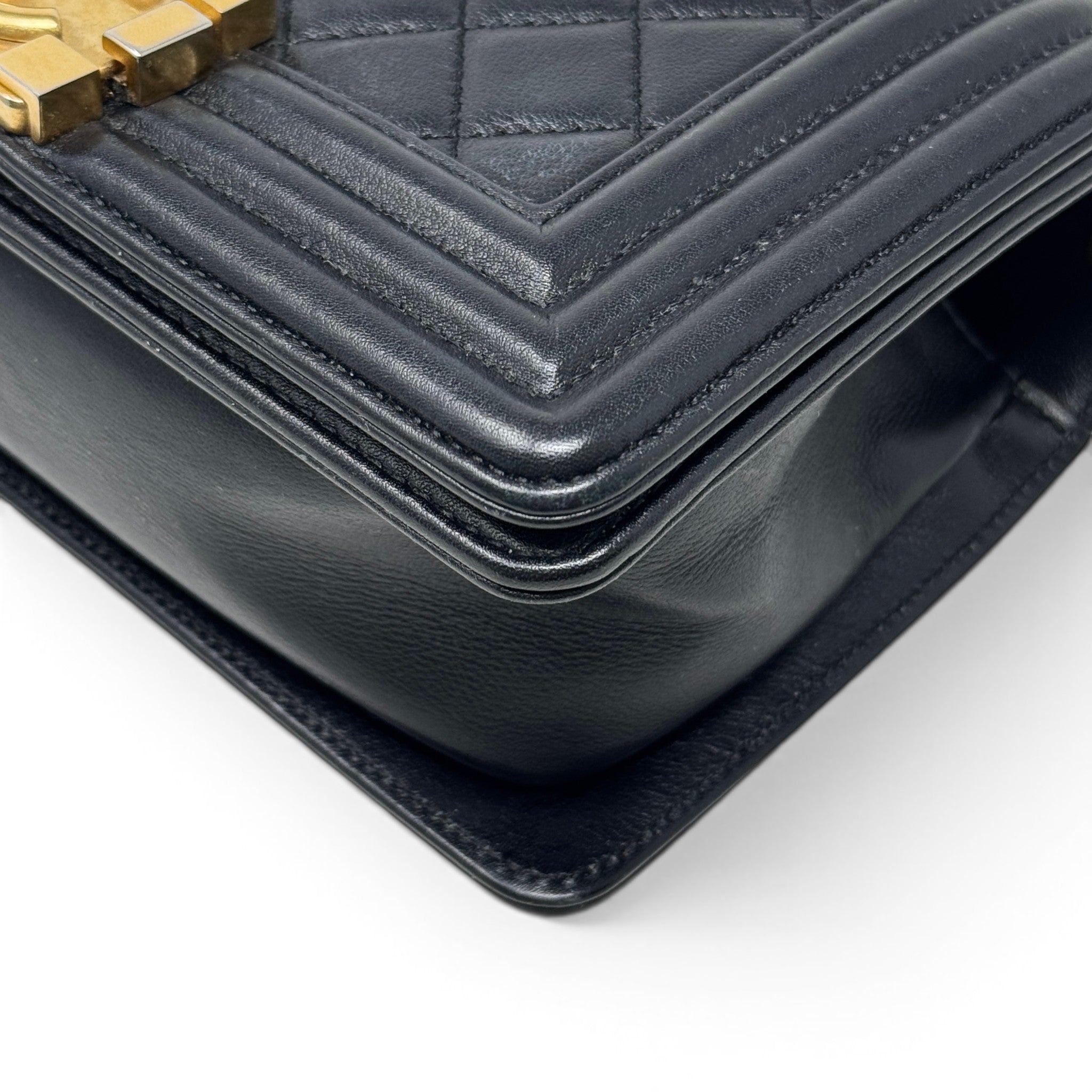 Chanel Black Calfskin Small Boy Bag