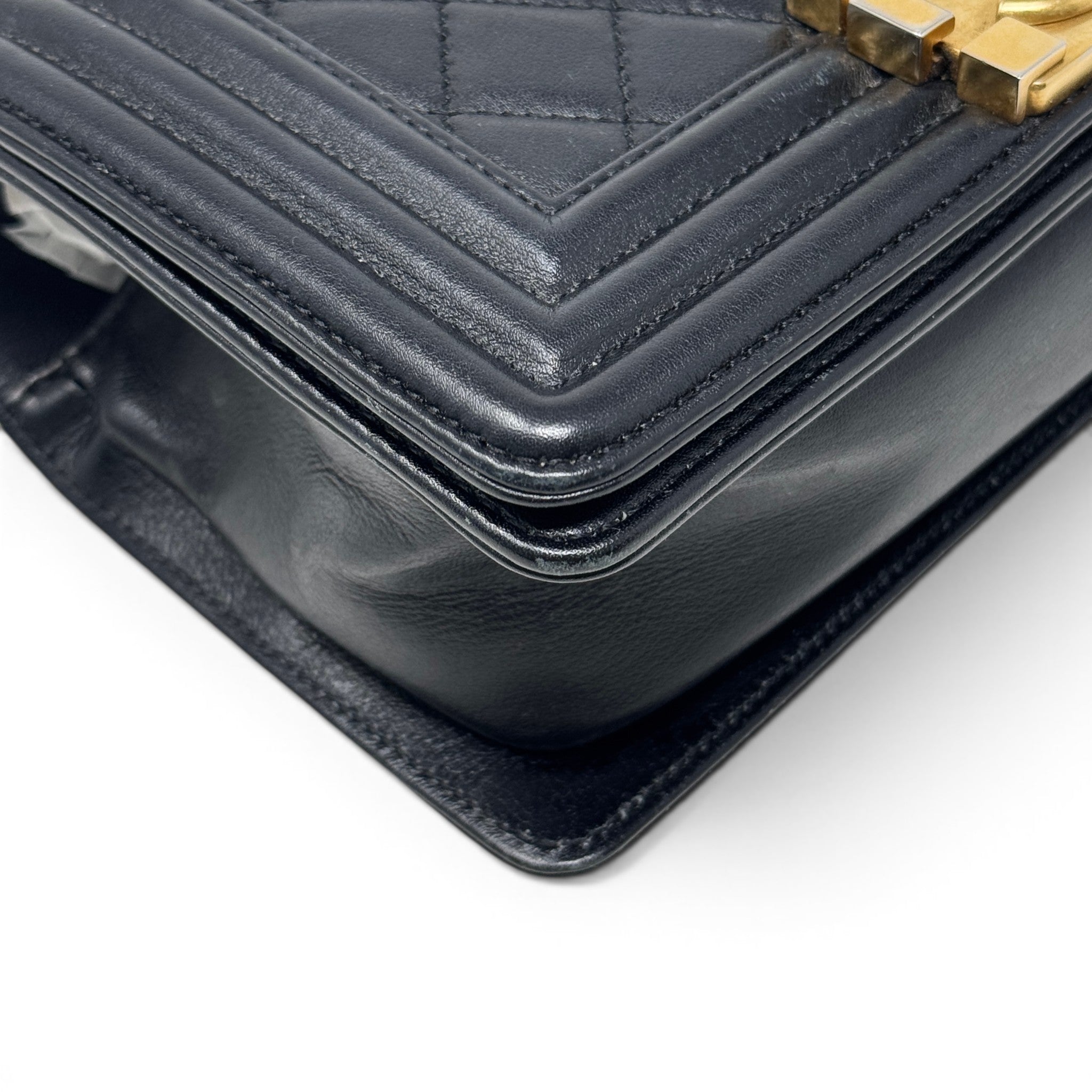 Chanel Black Calfskin Small Boy Bag