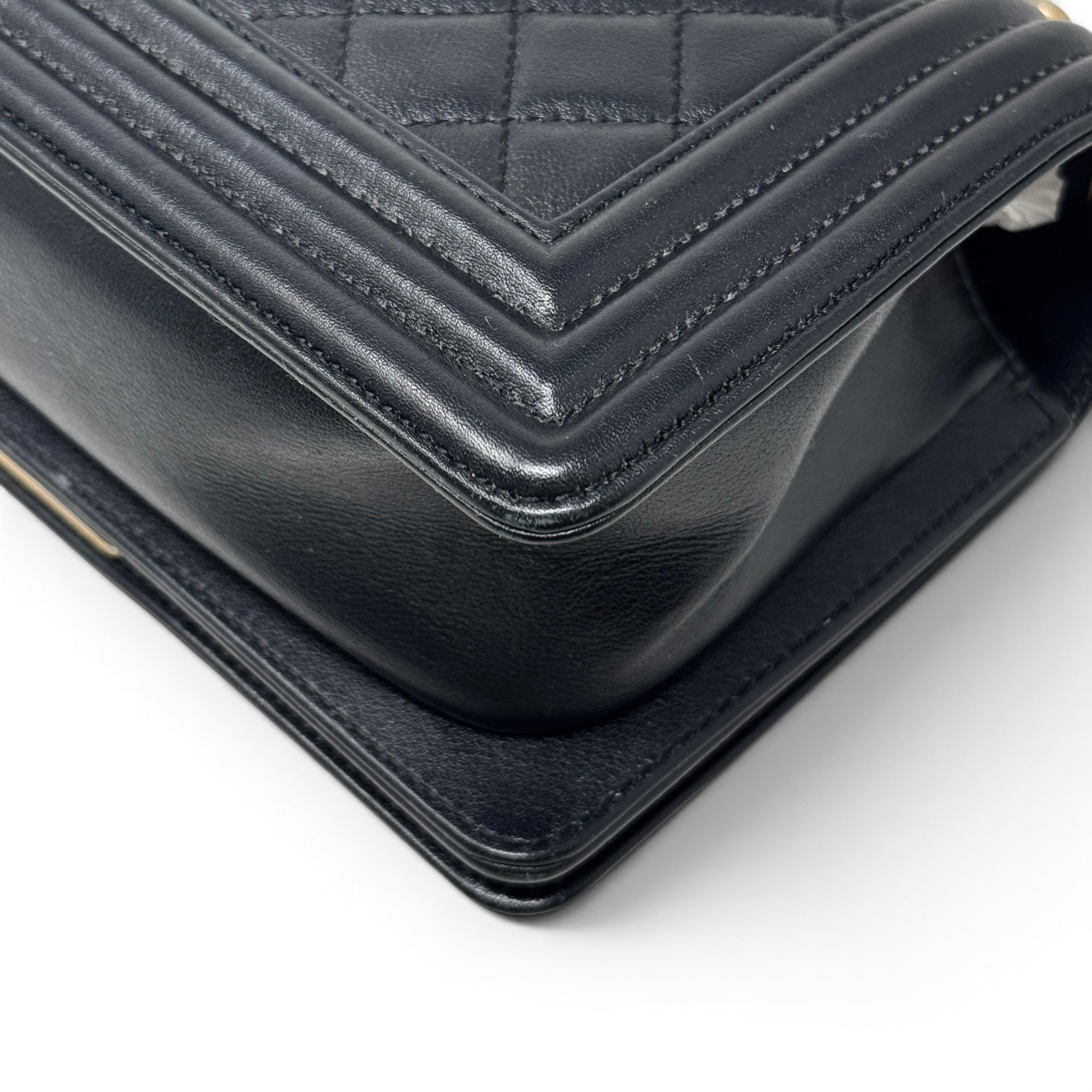 Chanel Black Calfskin Small Boy Bag