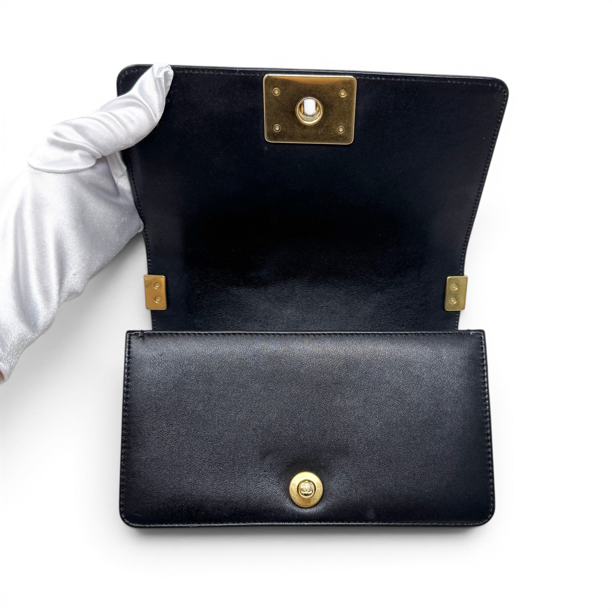 Chanel Black Calfskin Small Boy Bag