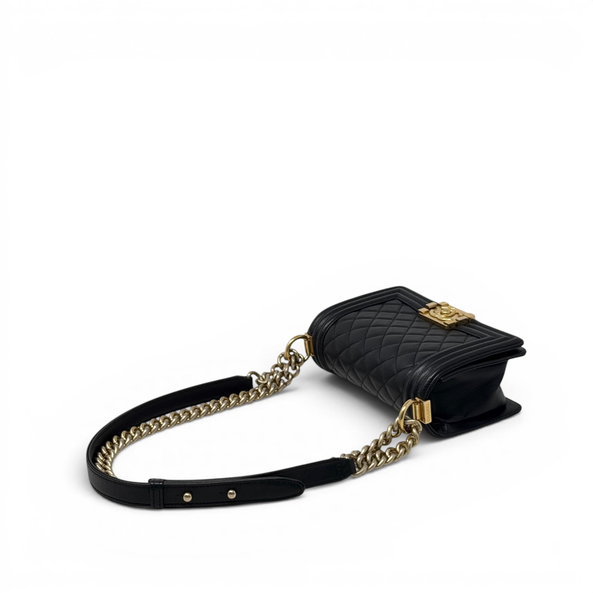 Chanel Black Calfskin Small Boy Bag