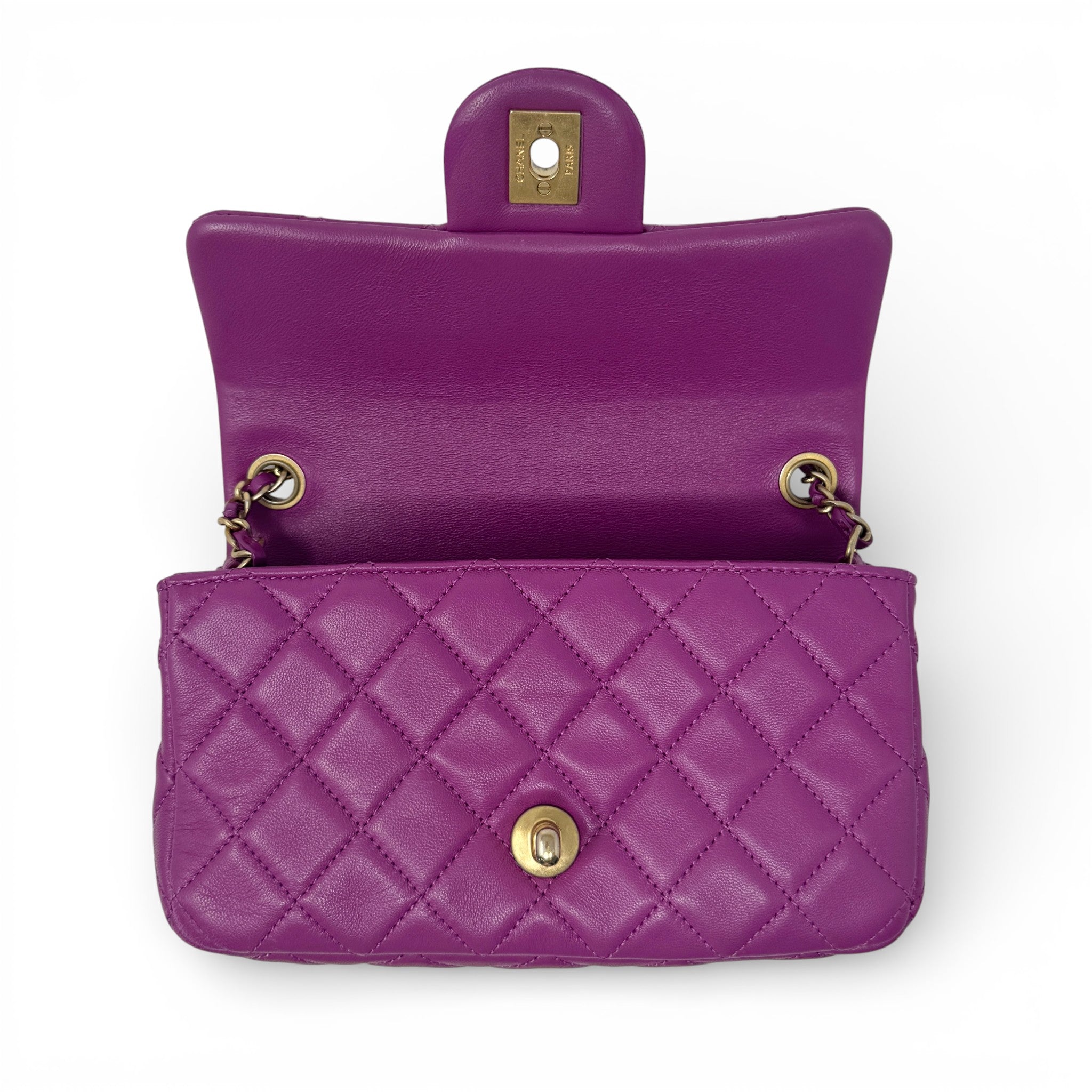 Chanel Purple Mini Pearl Crush Flap
