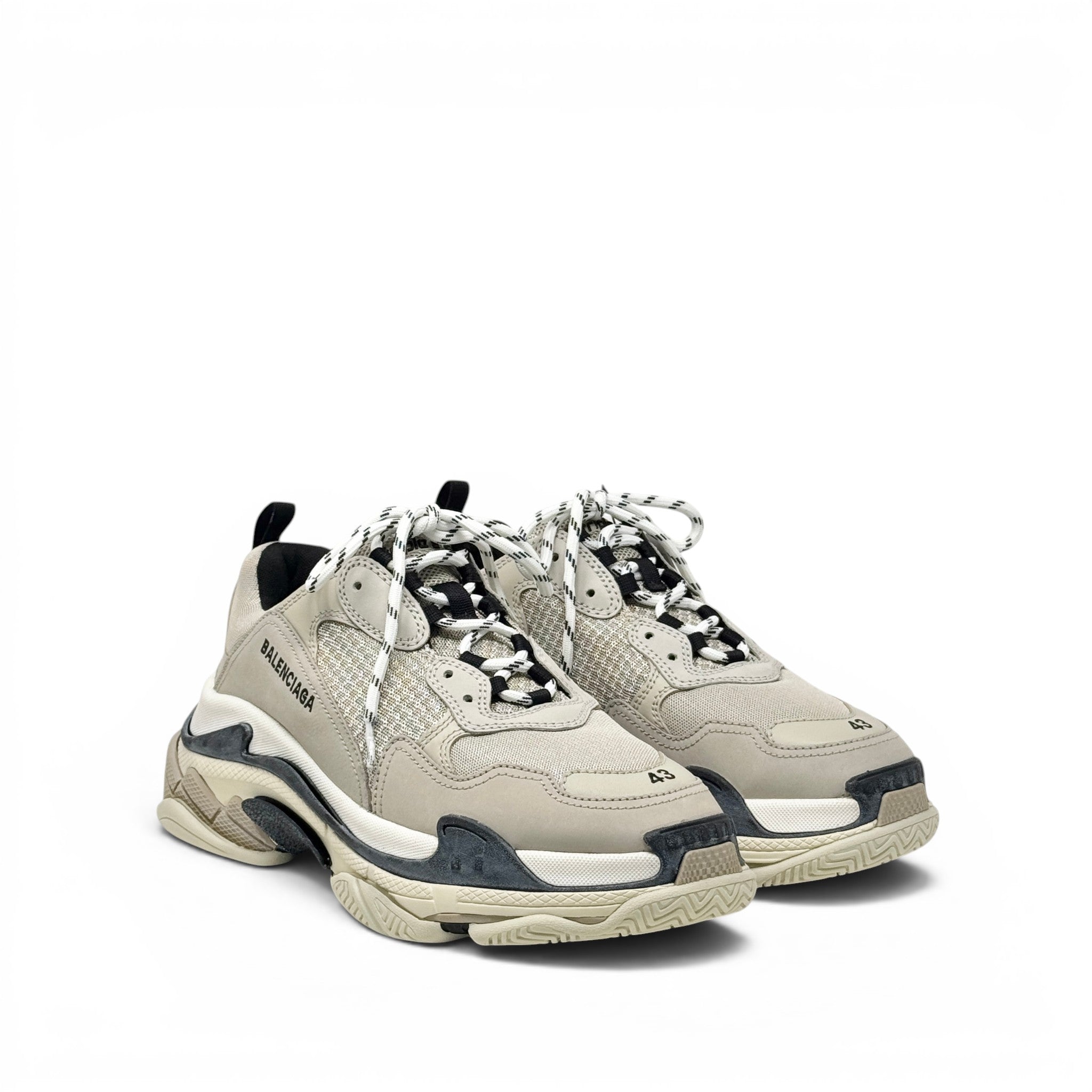 Balenciaga Beige Triple S Sneakers 43