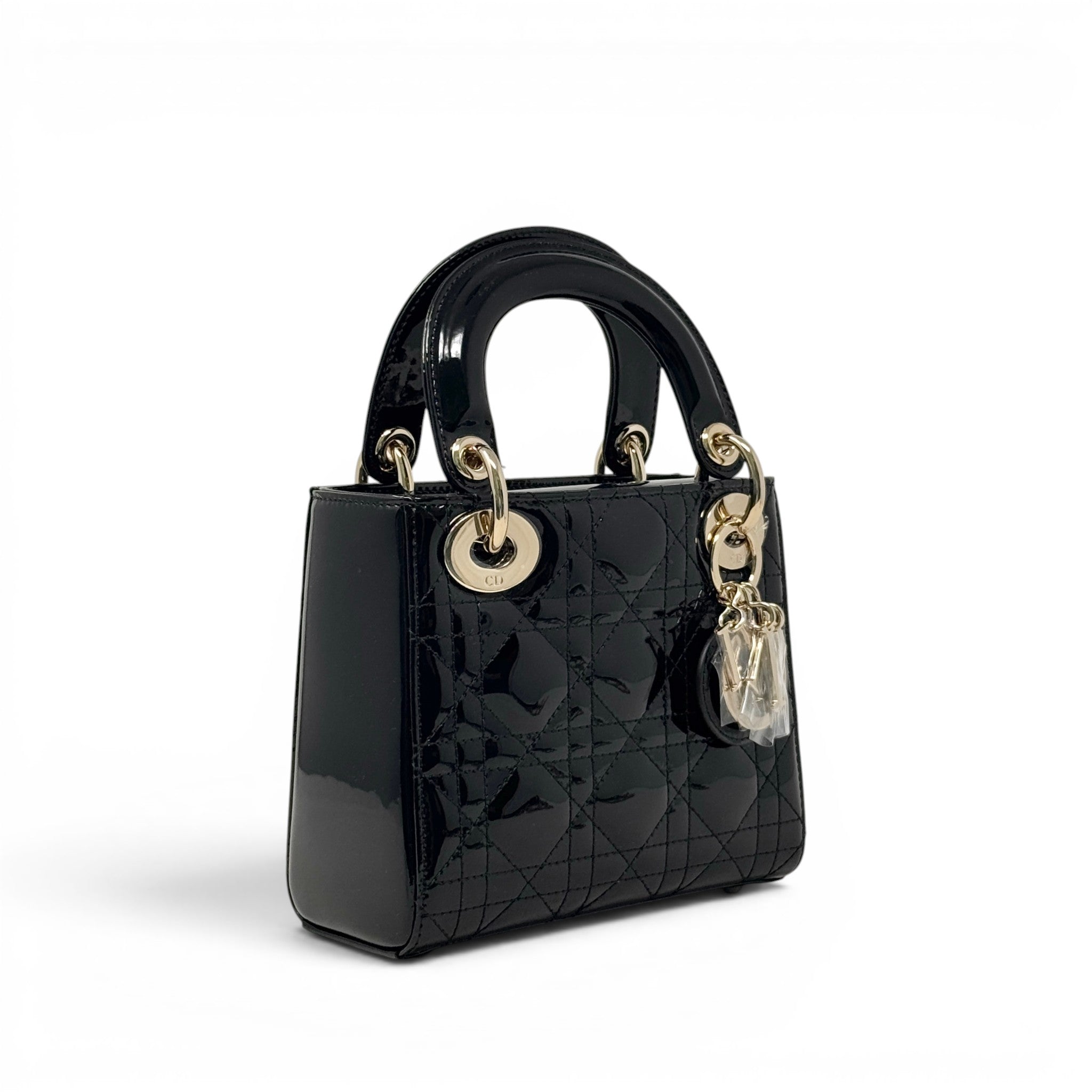 Dior Black Patent Mini Lady Dior