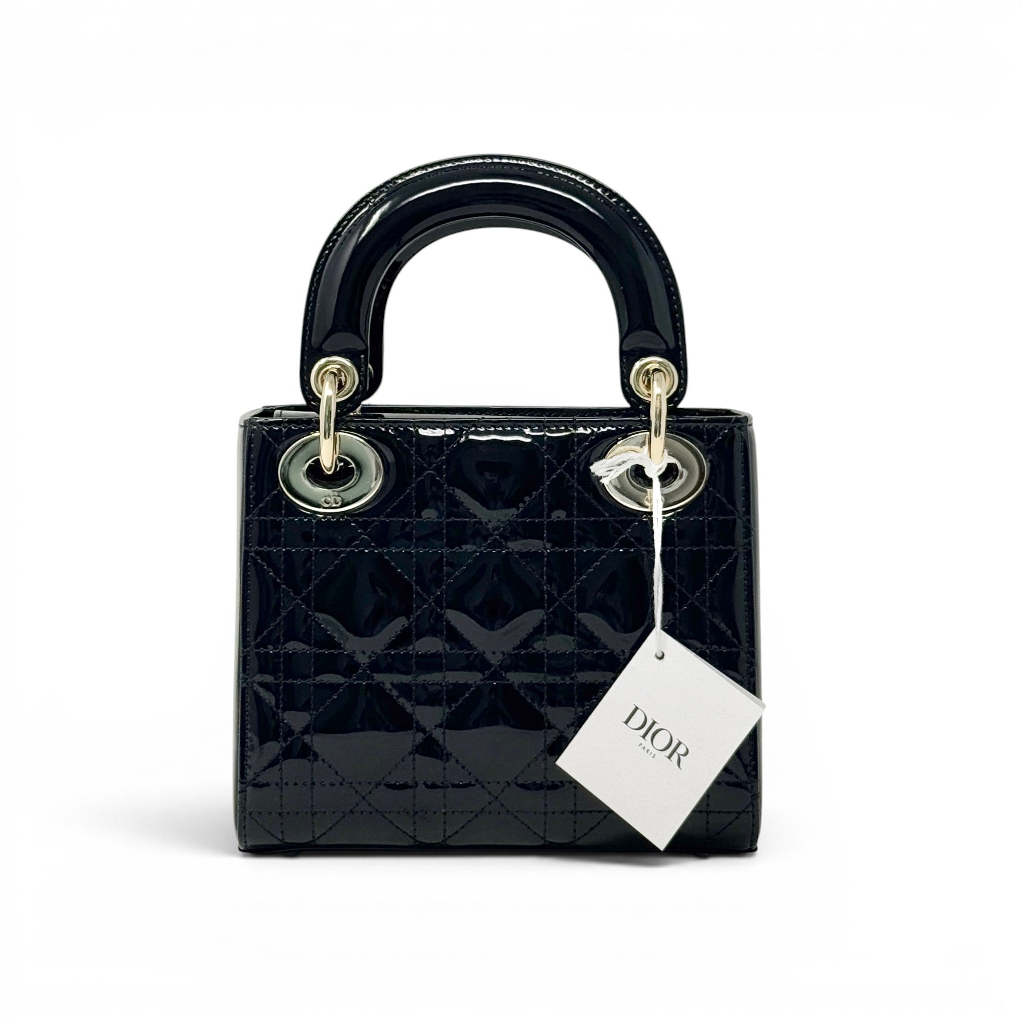 Dior Black Patent Mini Lady Dior