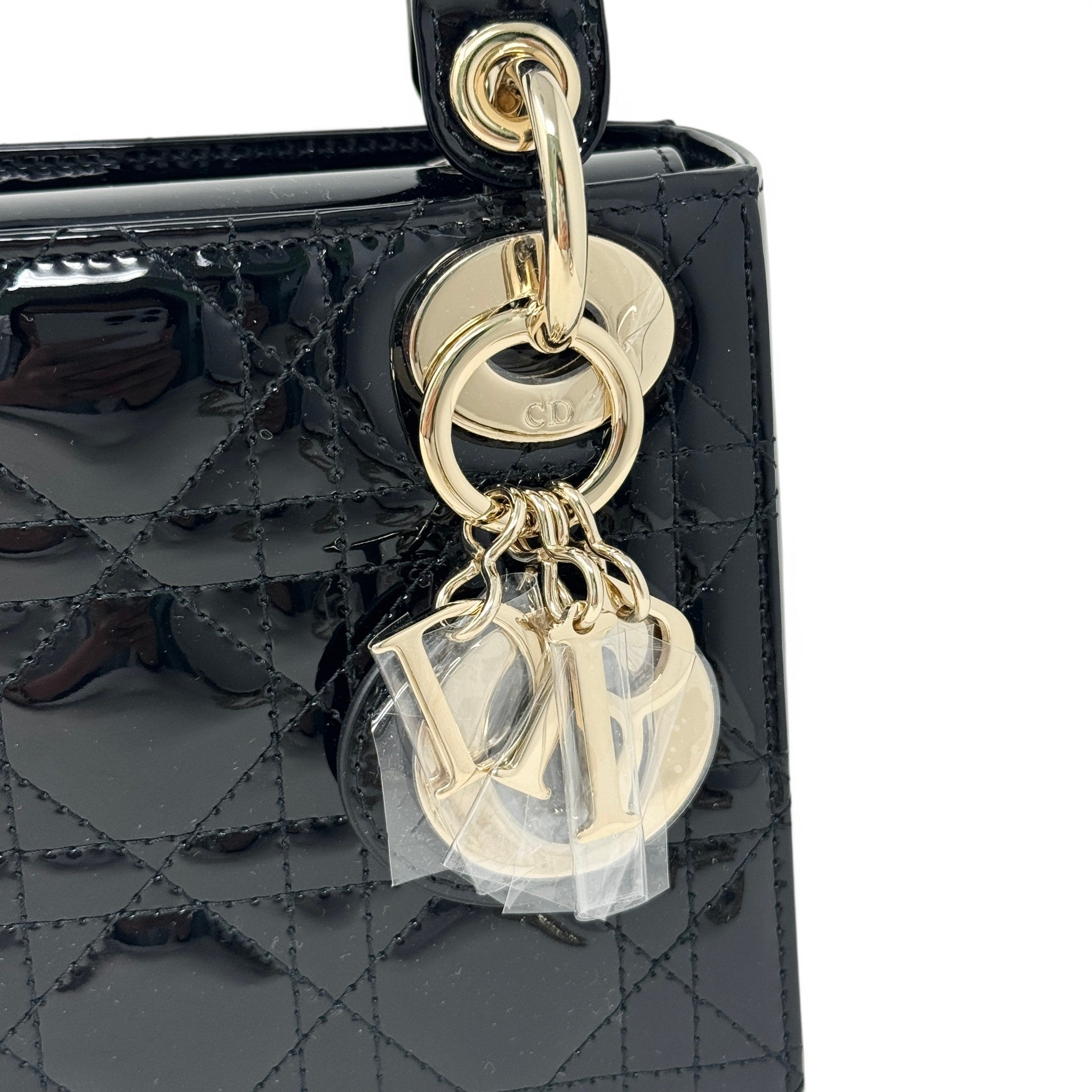 Dior Black Patent Mini Lady Dior