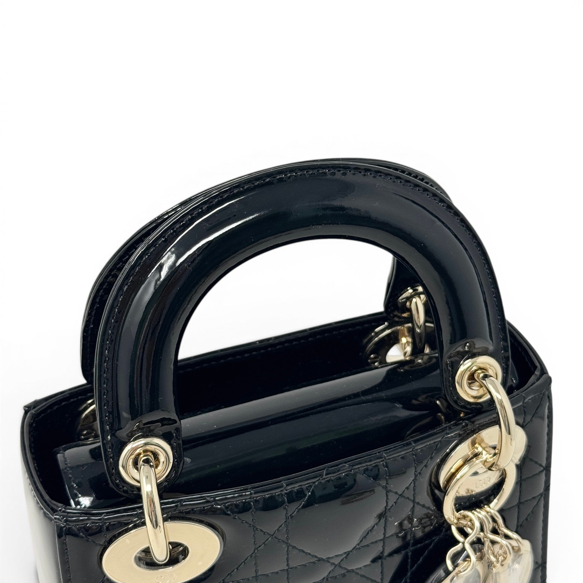 Dior Black Patent Mini Lady Dior