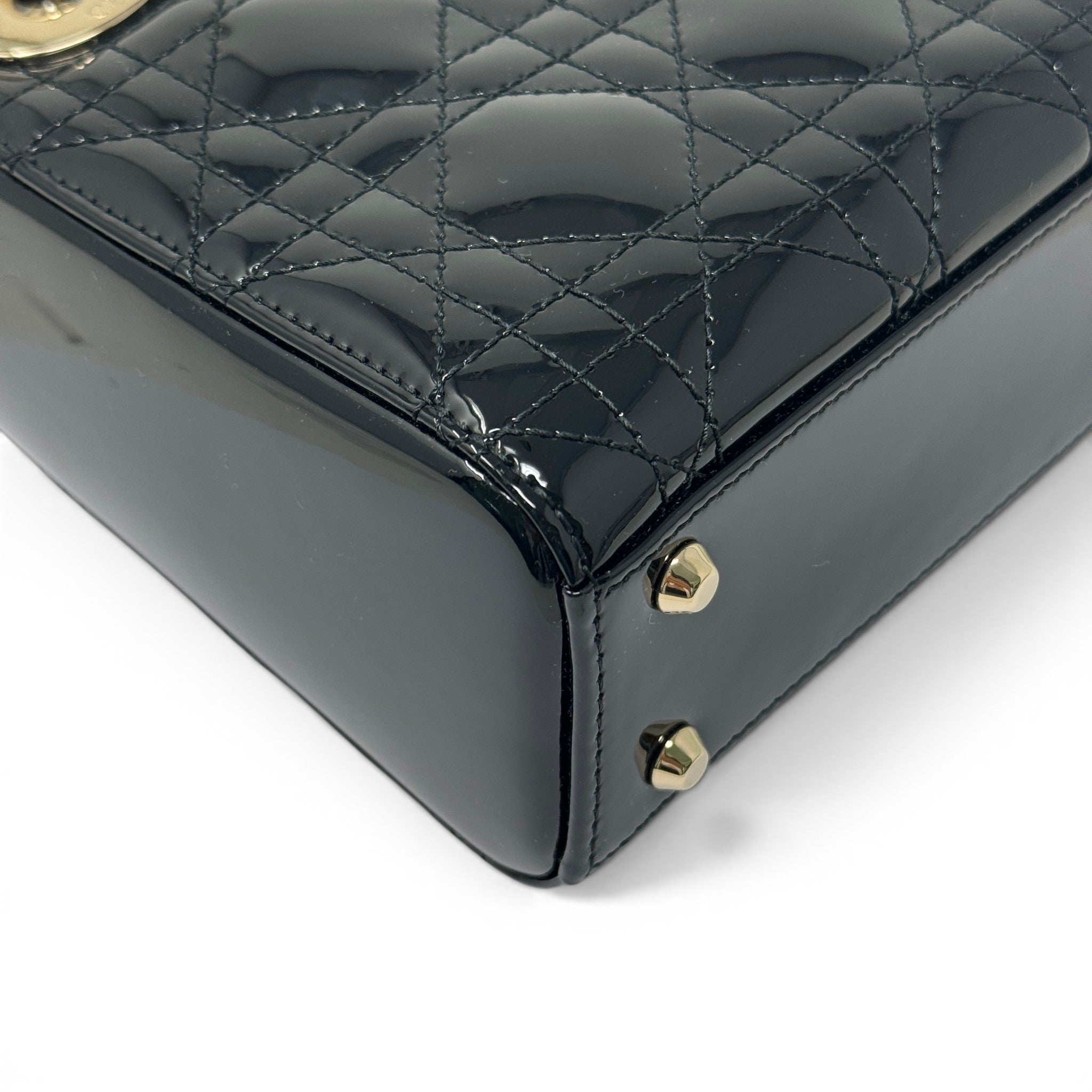 Dior Black Patent Mini Lady Dior