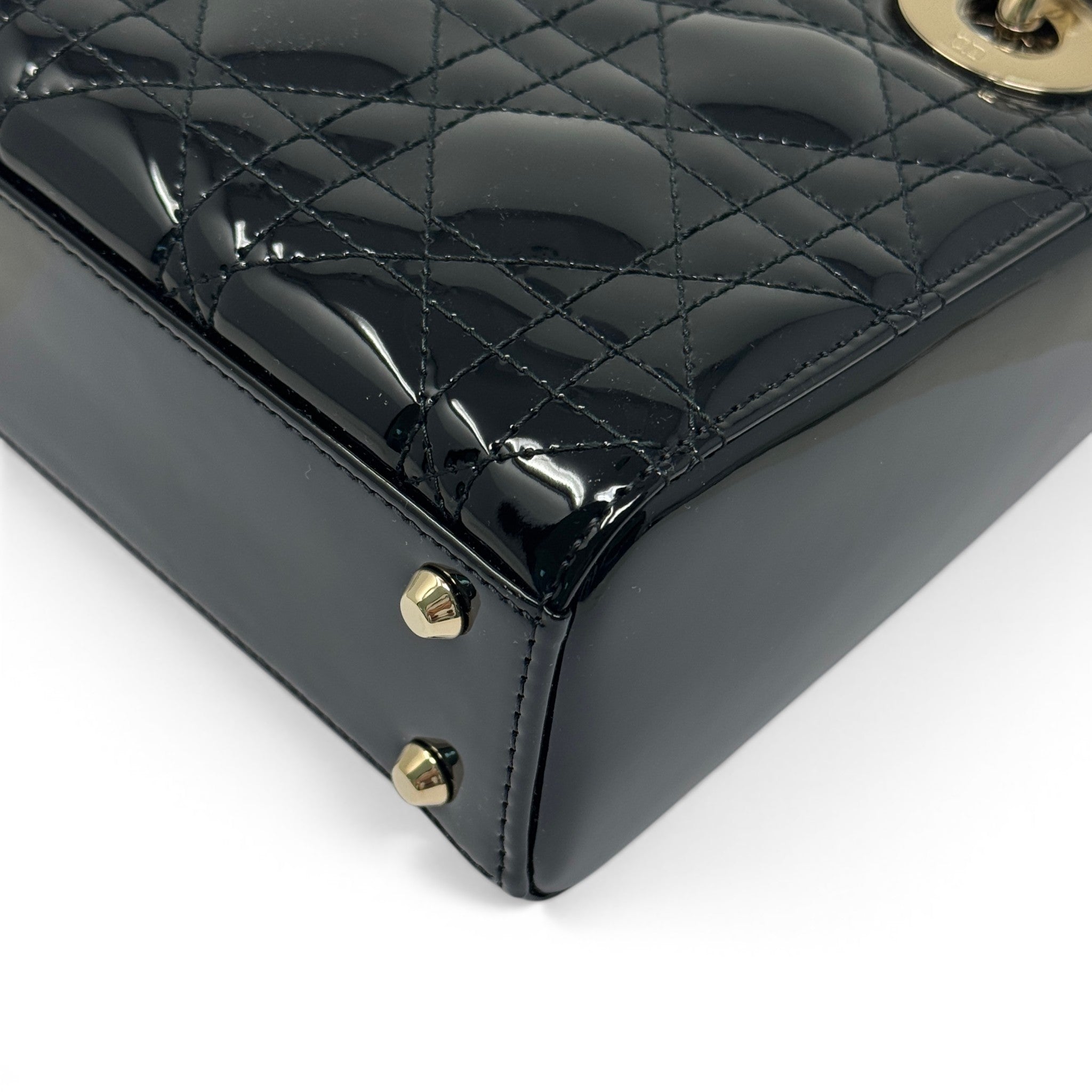 Dior Black Patent Mini Lady Dior