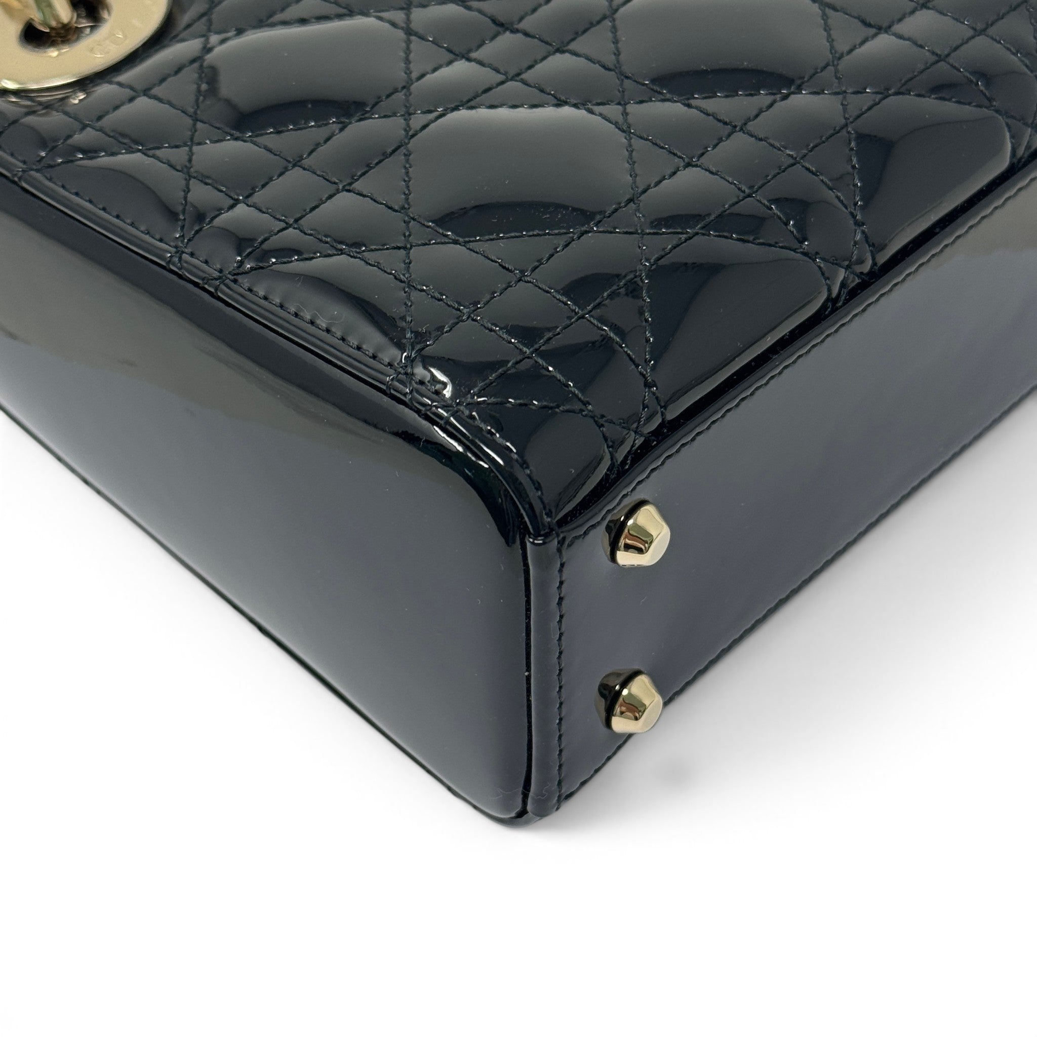 Dior Black Patent Mini Lady Dior