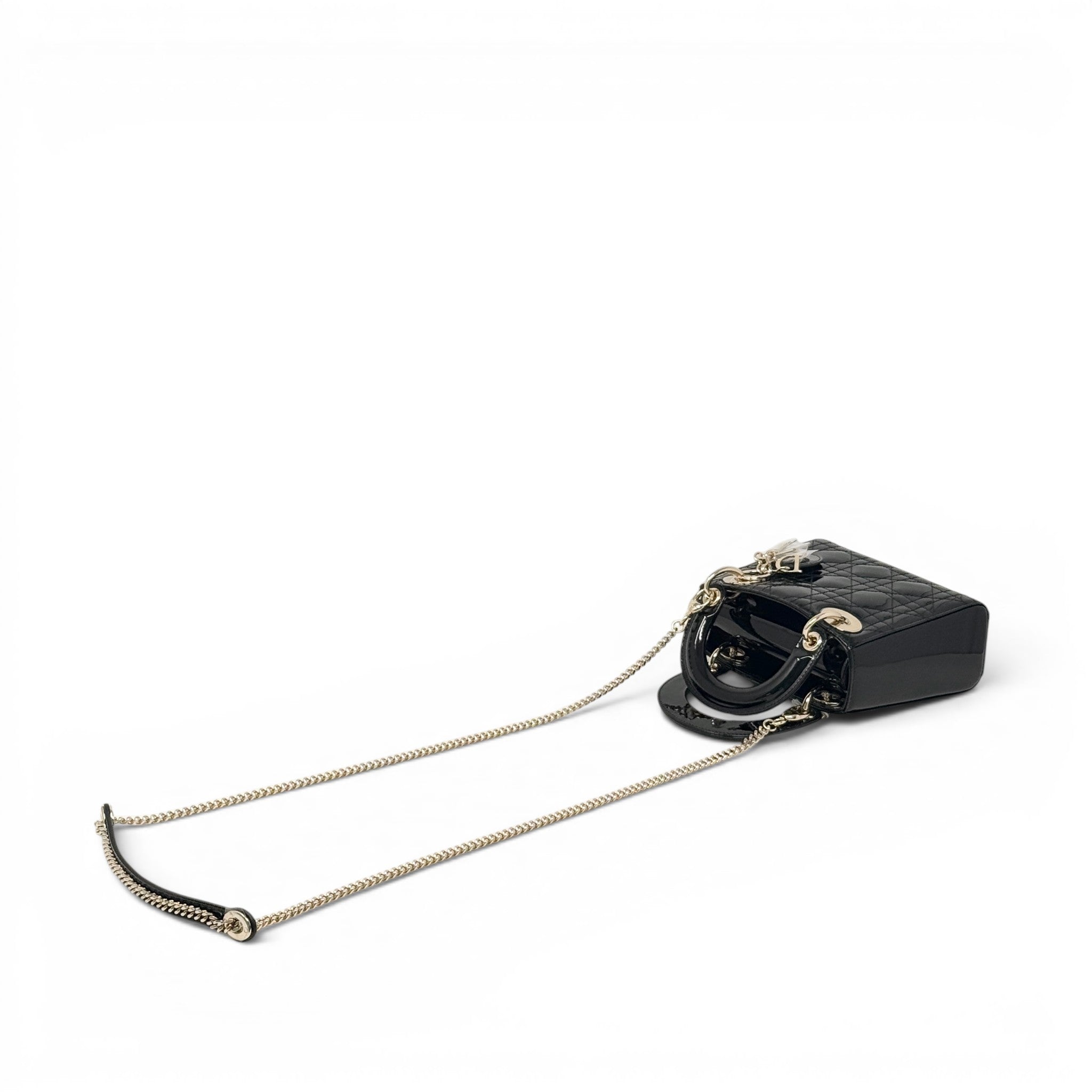 Dior Black Patent Mini Lady Dior