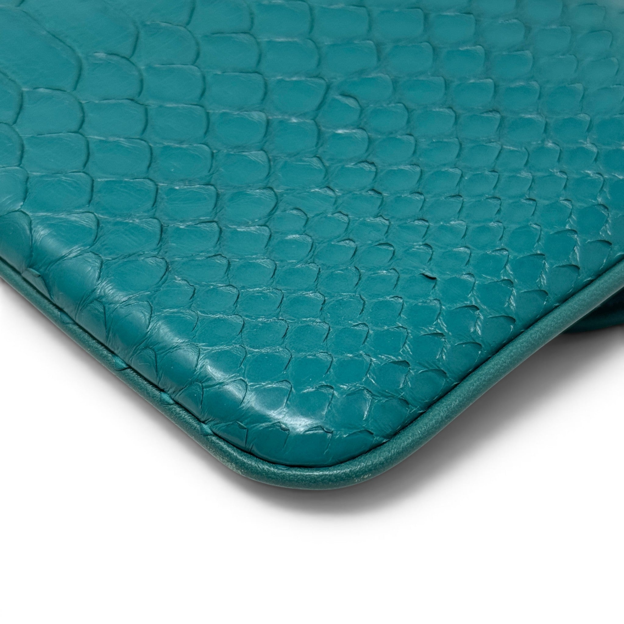 Chanel Green Python Chain Pocket Flap