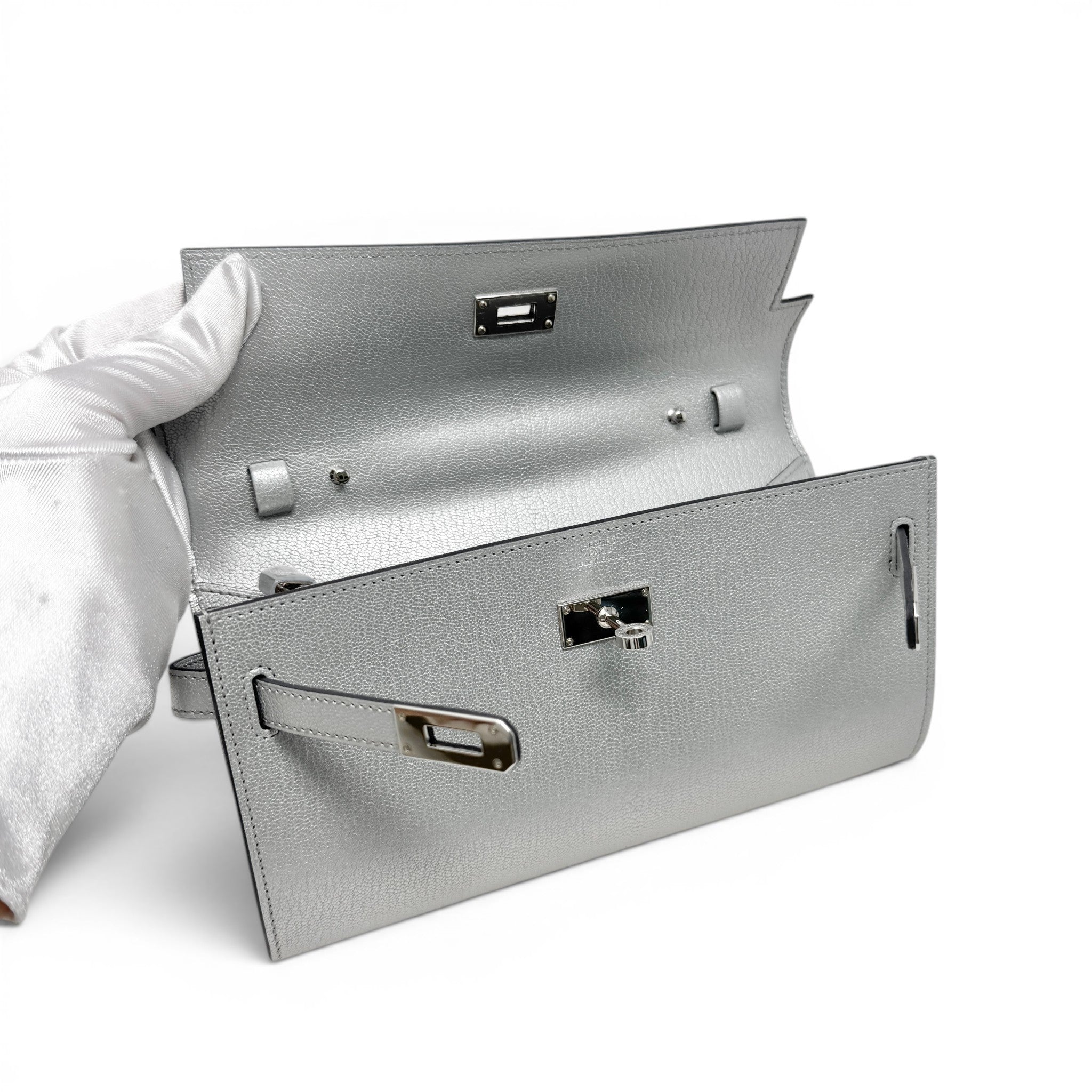 Hermes Silver Kelly On The Go