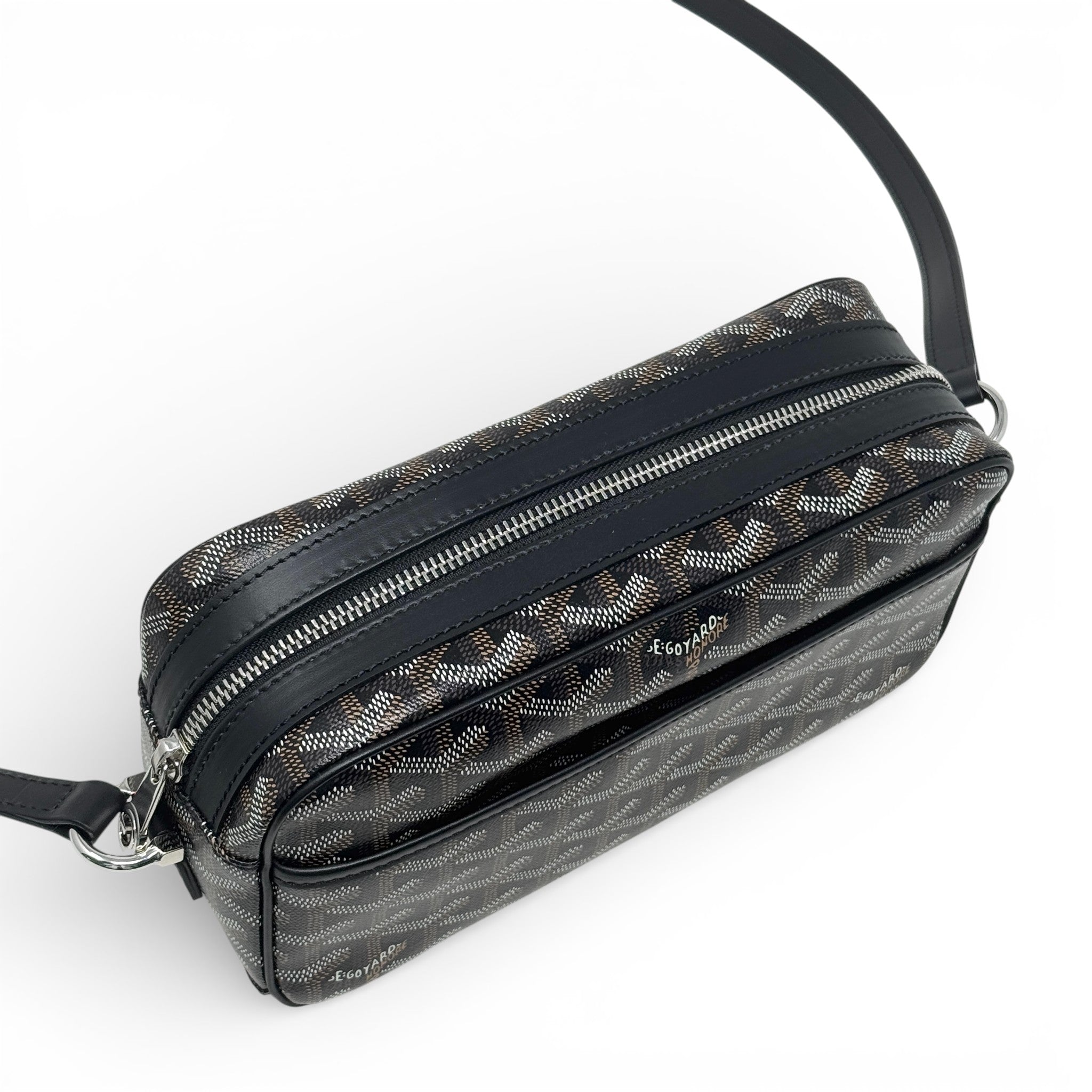 Goyard Black Goyardine Cap Vert Bag