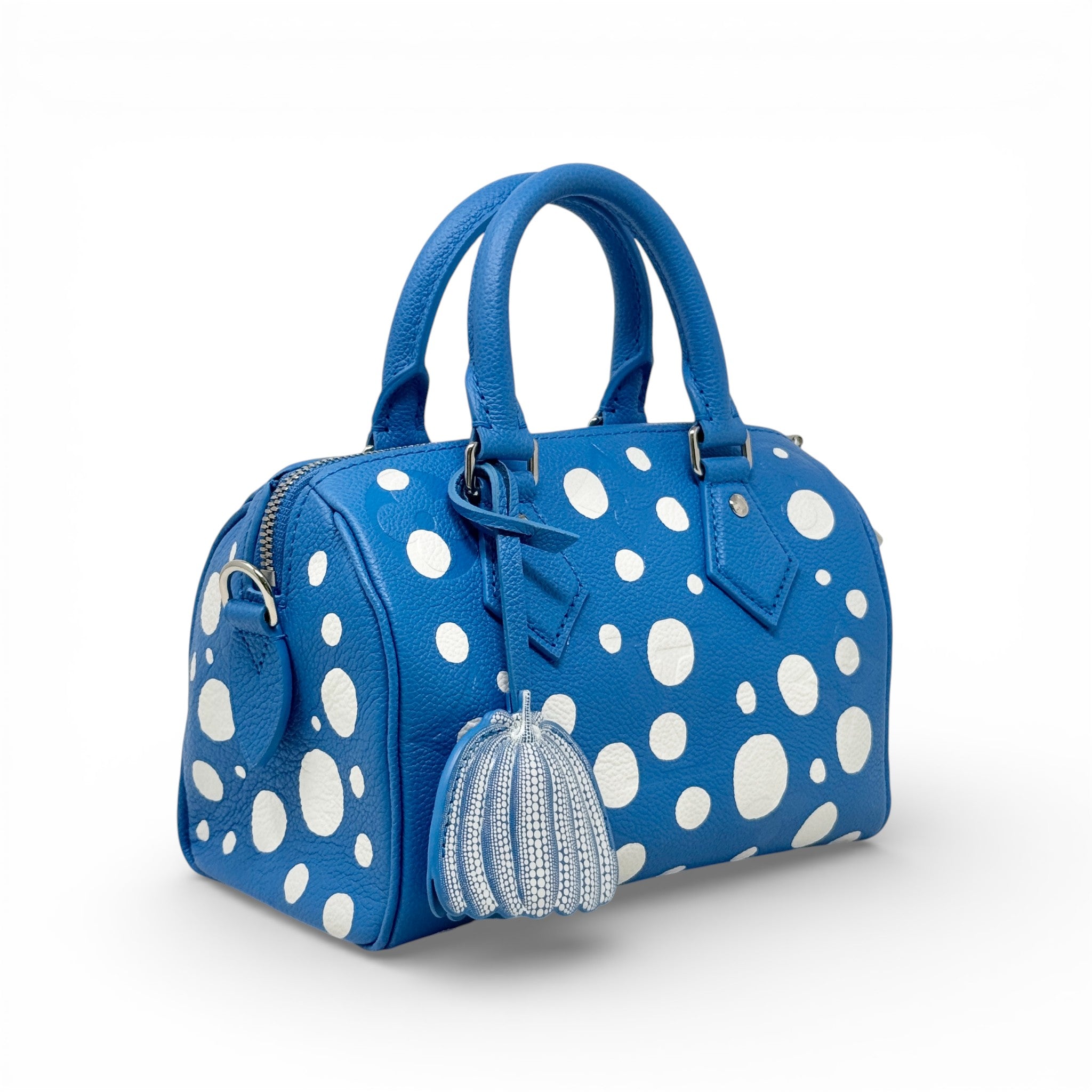 Louis Vuitton Blue Polka Dot Yayoi Kusama Speedy Bandoulière 20