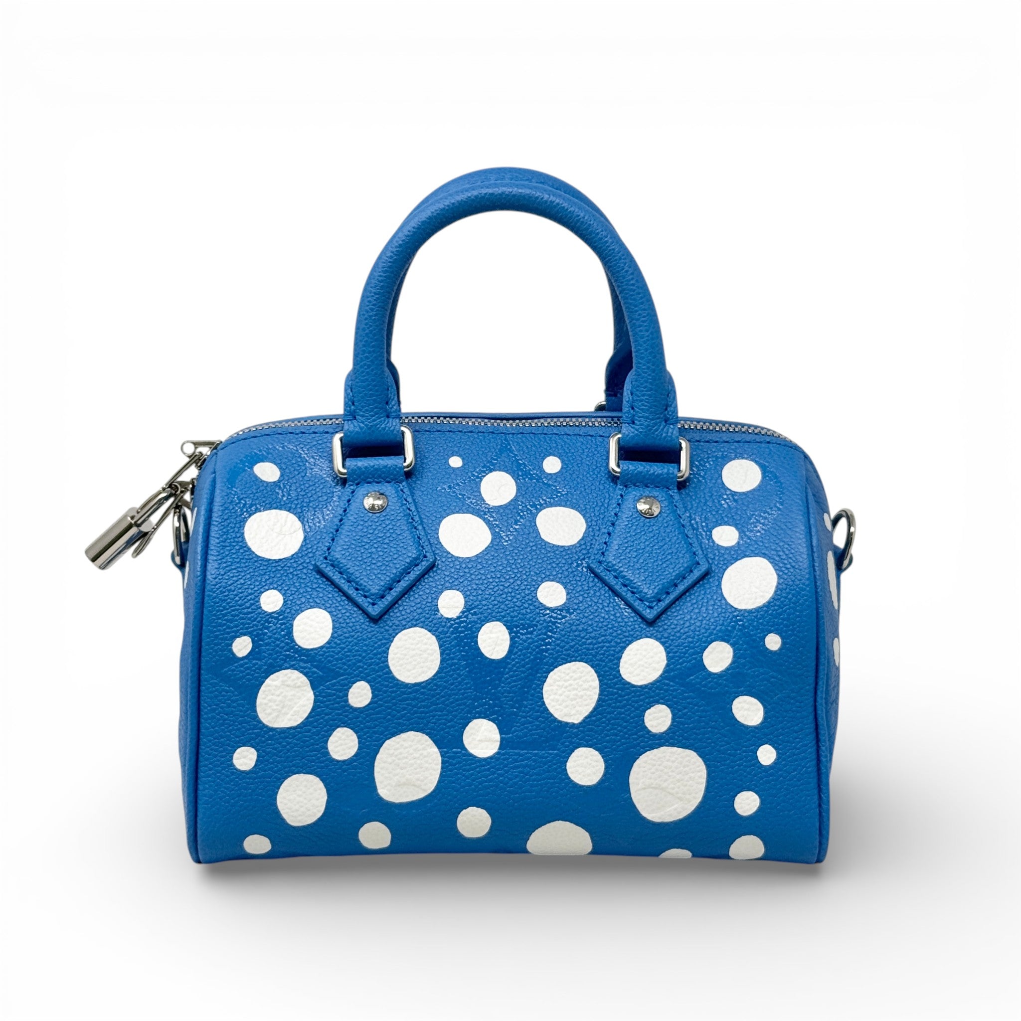 Louis Vuitton Blue Polka Dot Yayoi Kusama Speedy Bandoulière 20