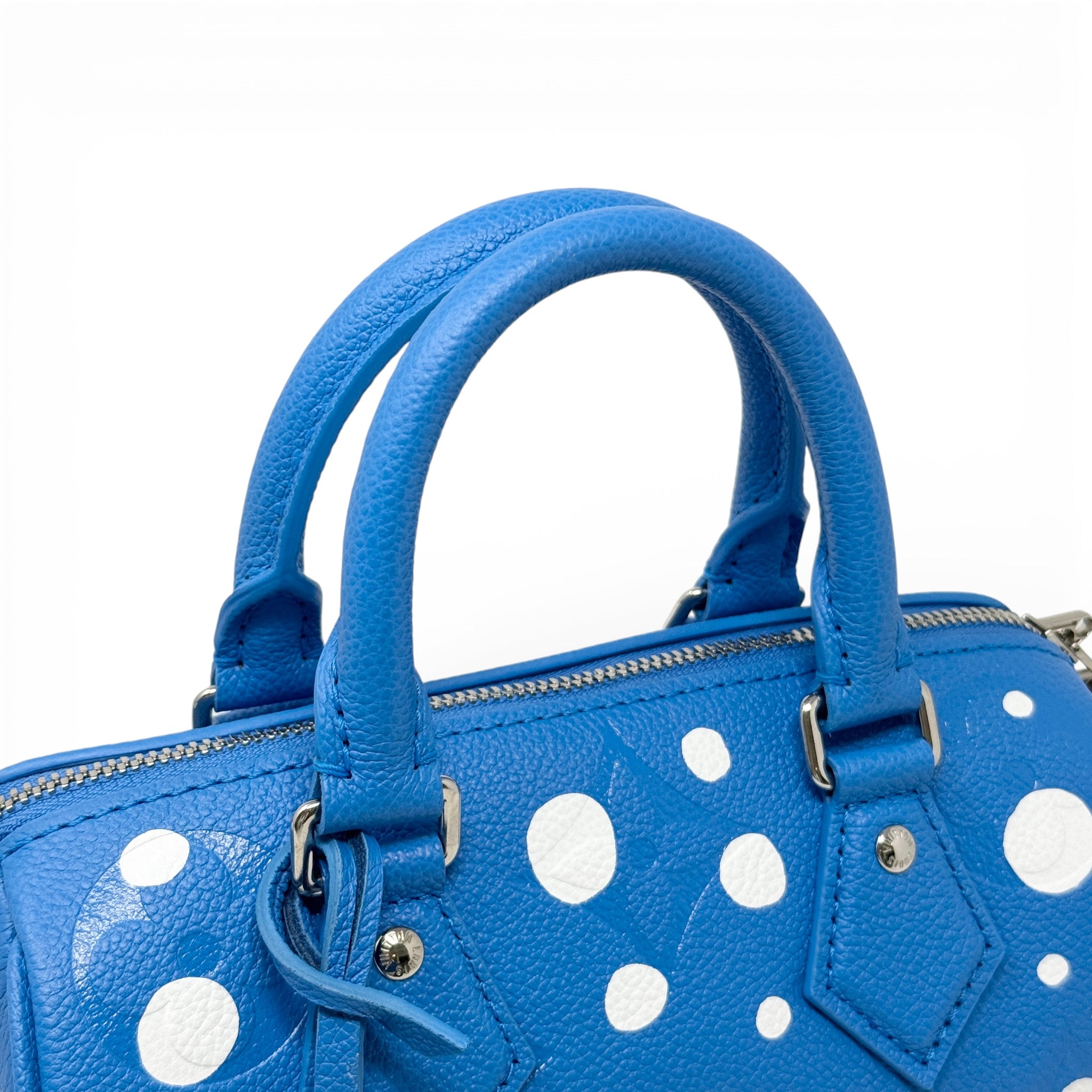Louis Vuitton Blue Polka Dot Yayoi Kusama Speedy Bandoulière 20