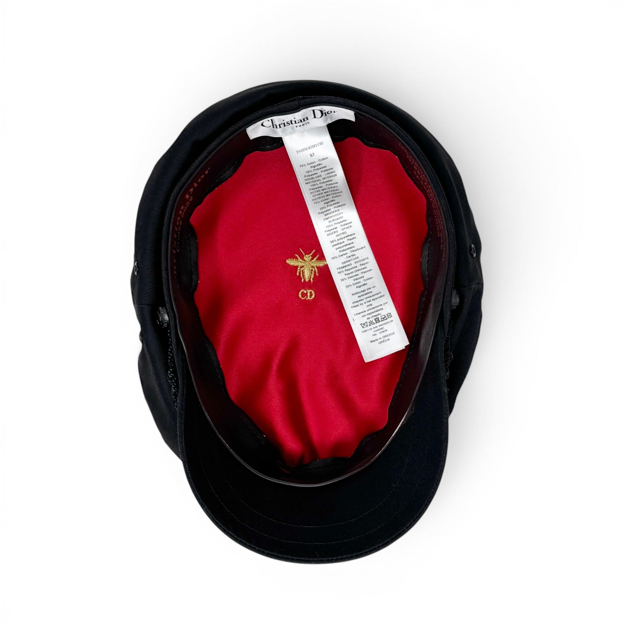 Dior Black Greek Fisherman Cap