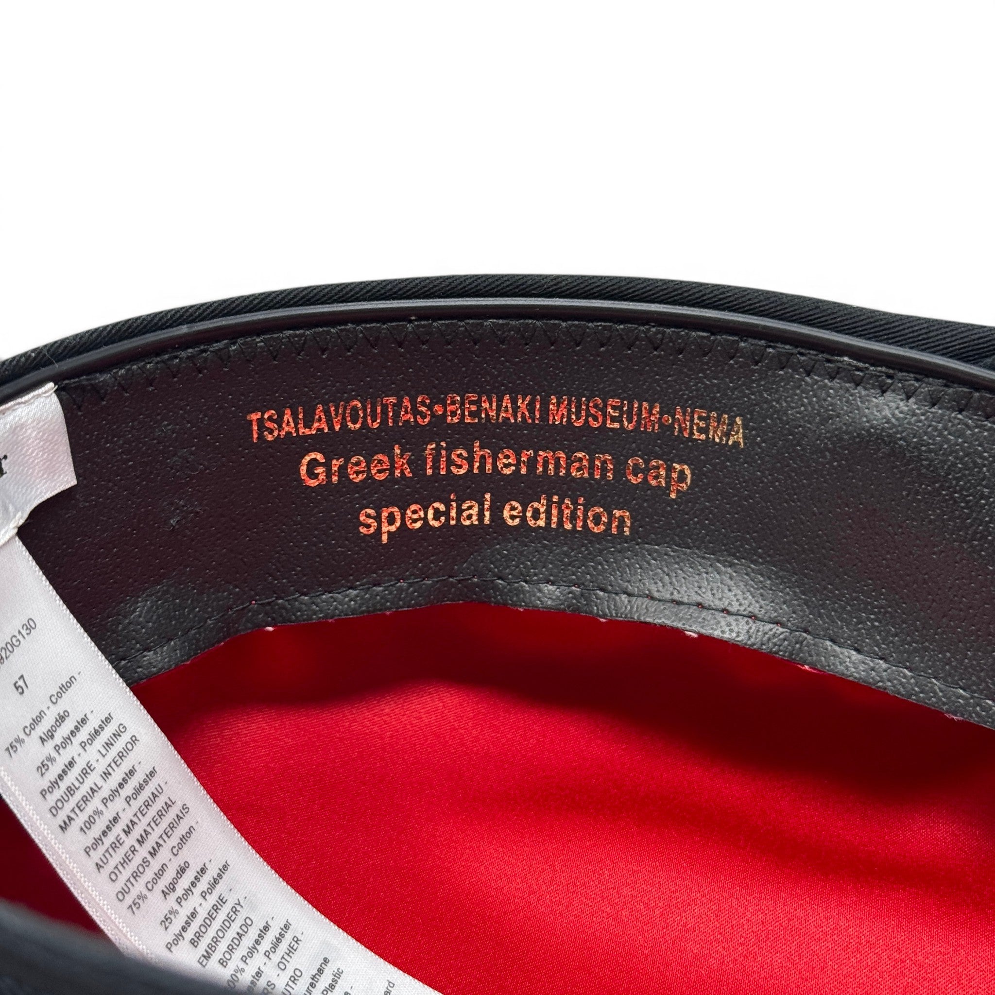 Dior Black Greek Fisherman Cap