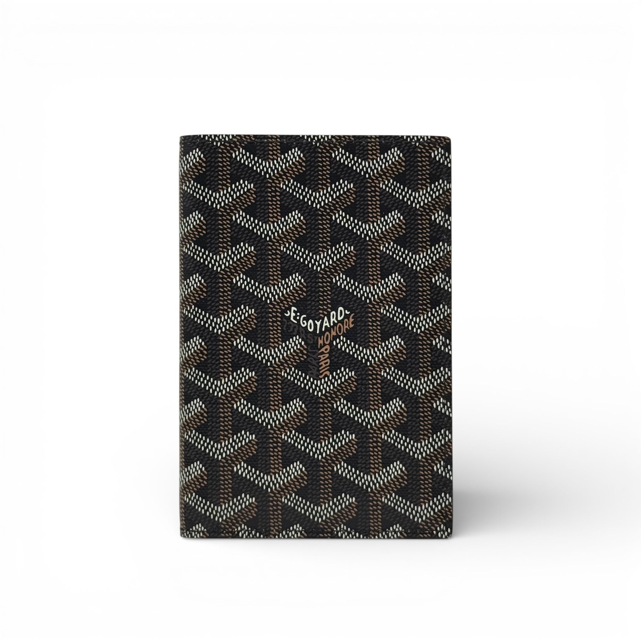 Goyard Black Goyardine Grenelle Passport Cover