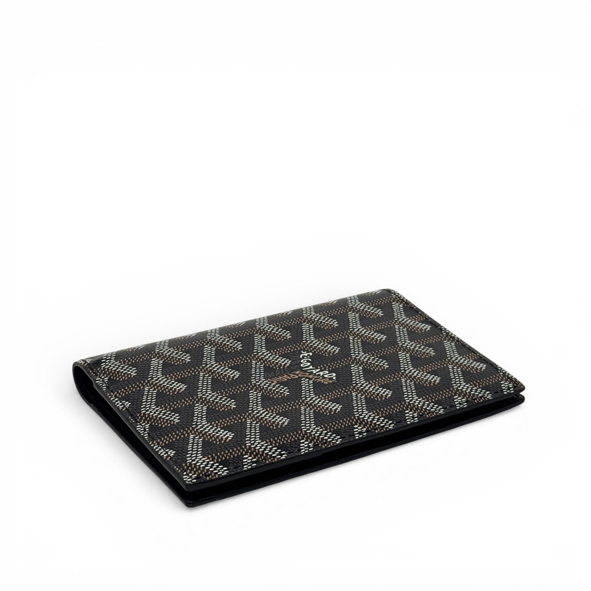Goyard Black Goyardine Grenelle Passport Cover