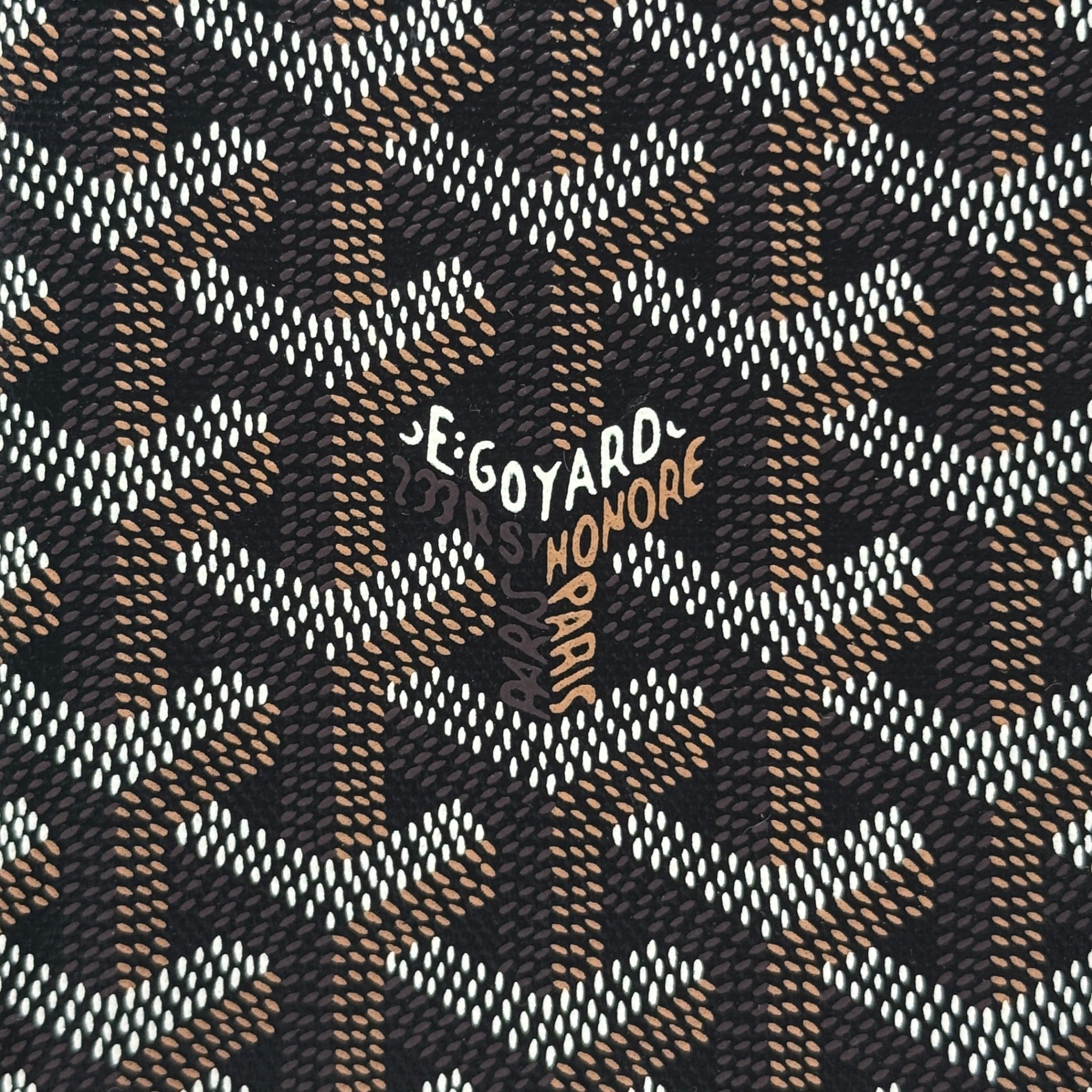 Goyard Black Goyardine Grenelle Passport Cover