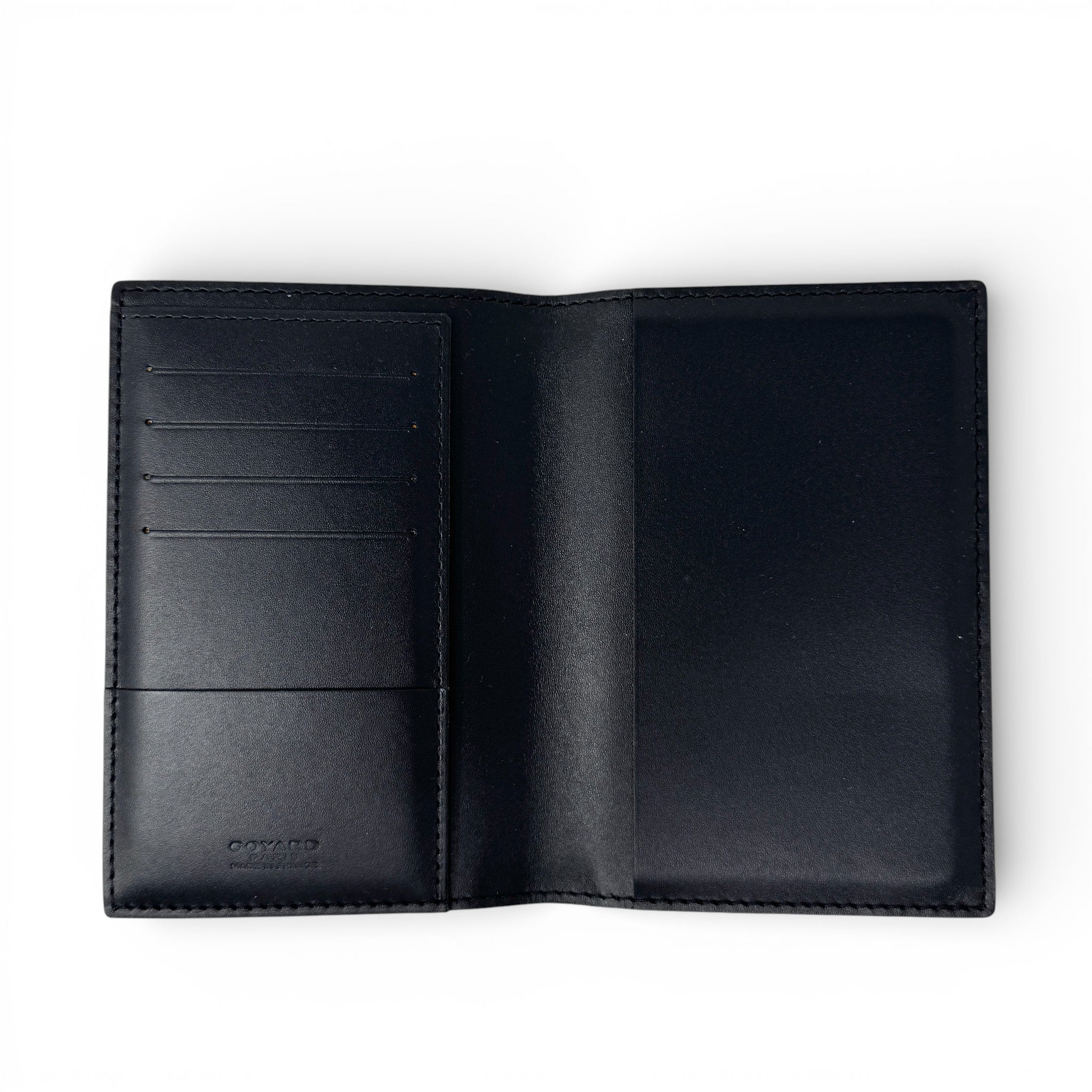 Goyard Black Goyardine Grenelle Passport Cover