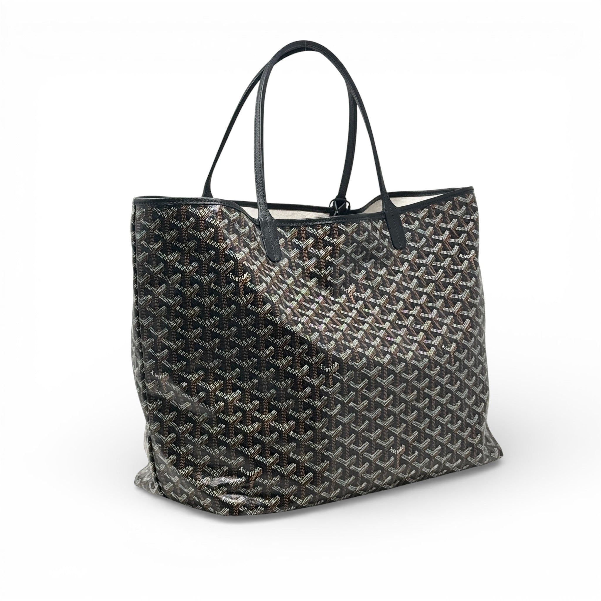 Goyard Black Goyardine St. Louis Tote GM