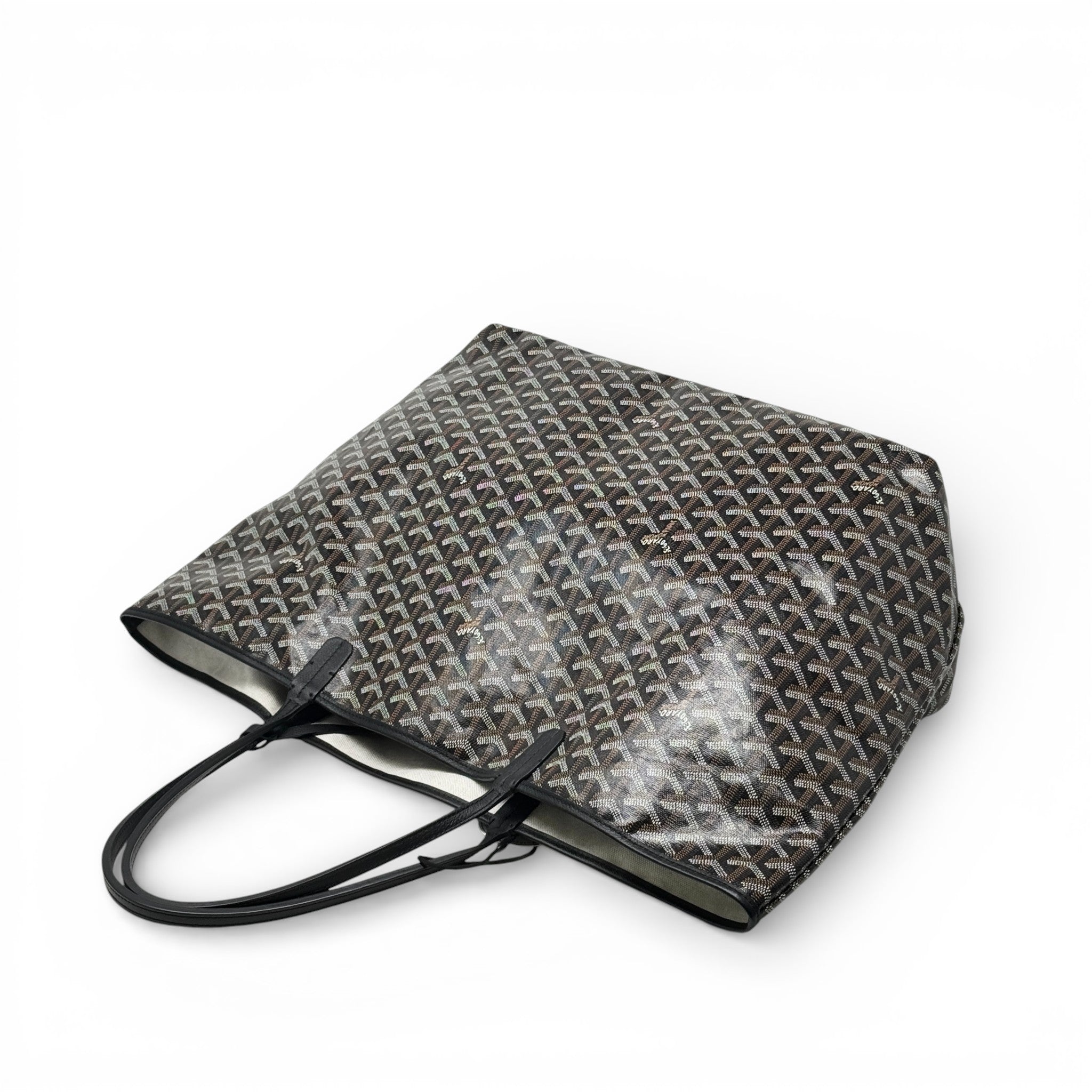 Goyard Black Goyardine St. Louis Tote GM