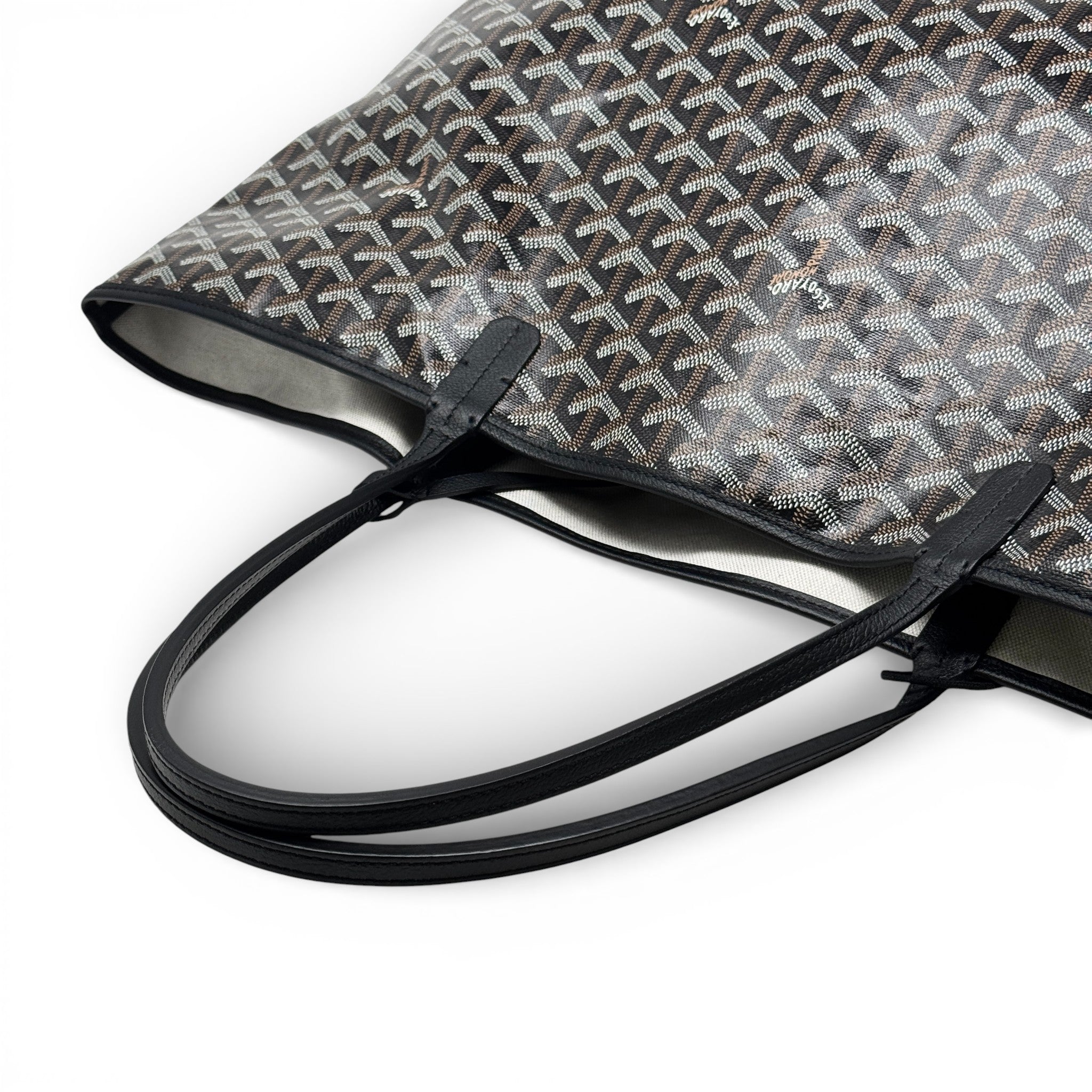 Goyard Black Goyardine St. Louis Tote GM