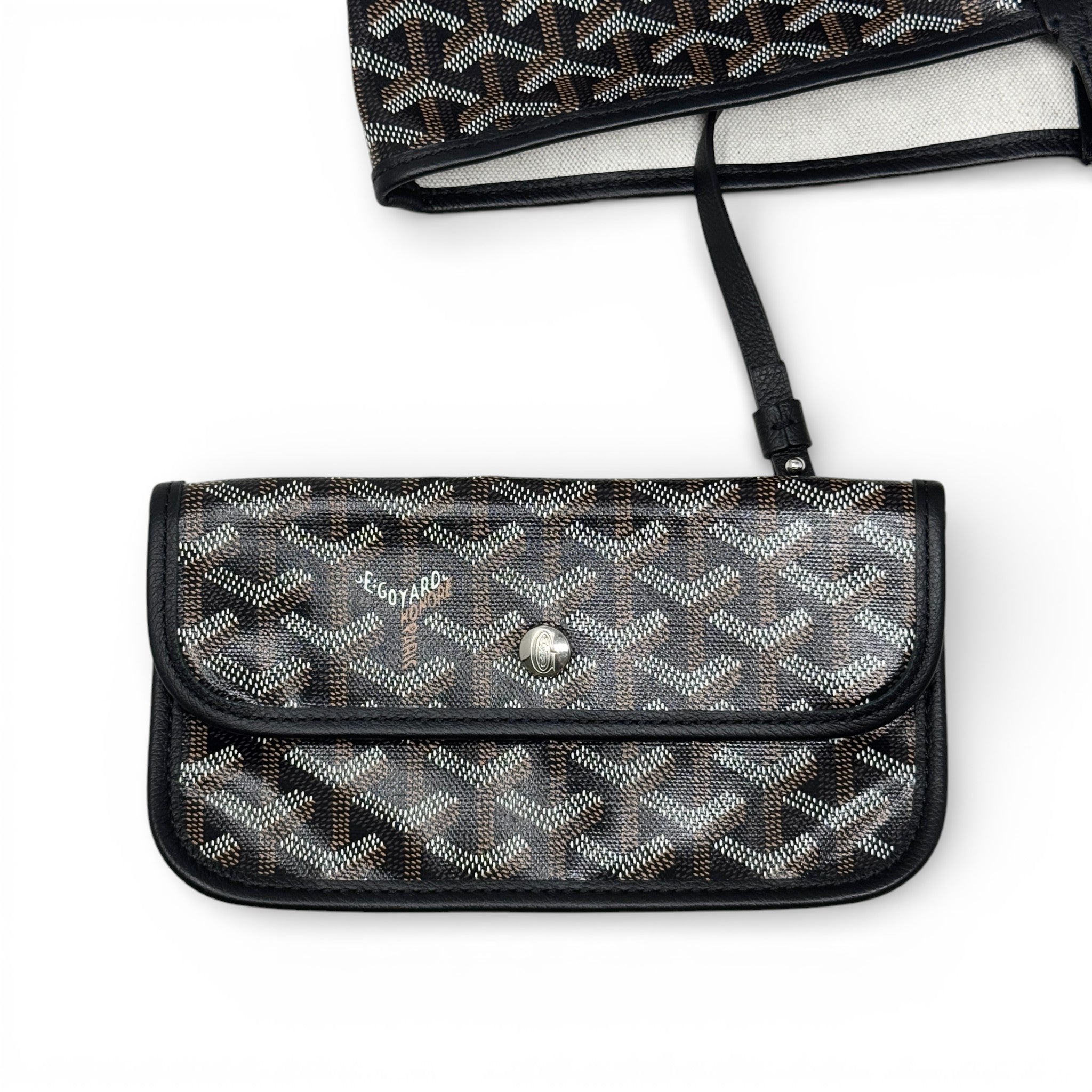 Goyard Black Goyardine St. Louis Tote GM