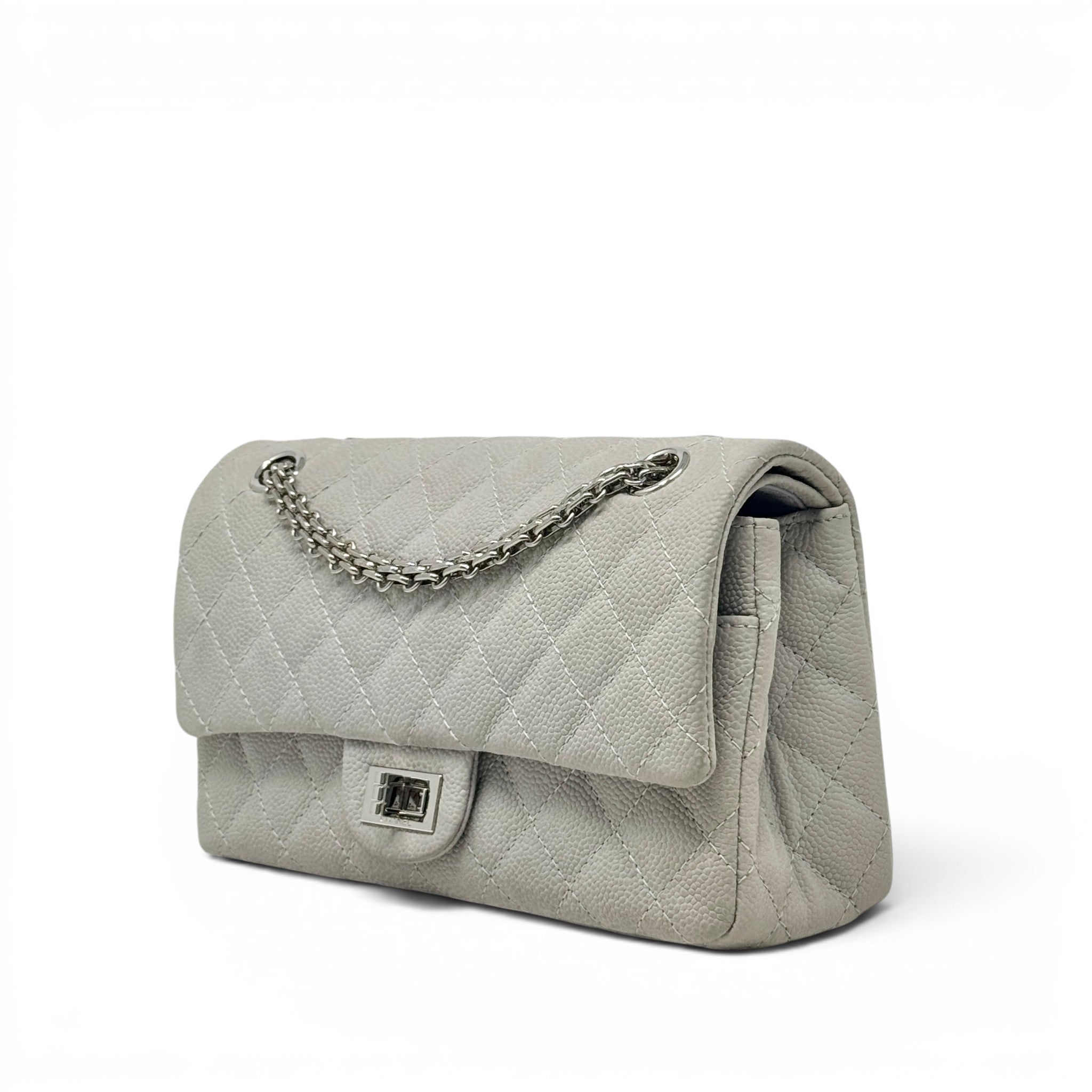 Chanel Grey Caviar 2.55 Reissue 225