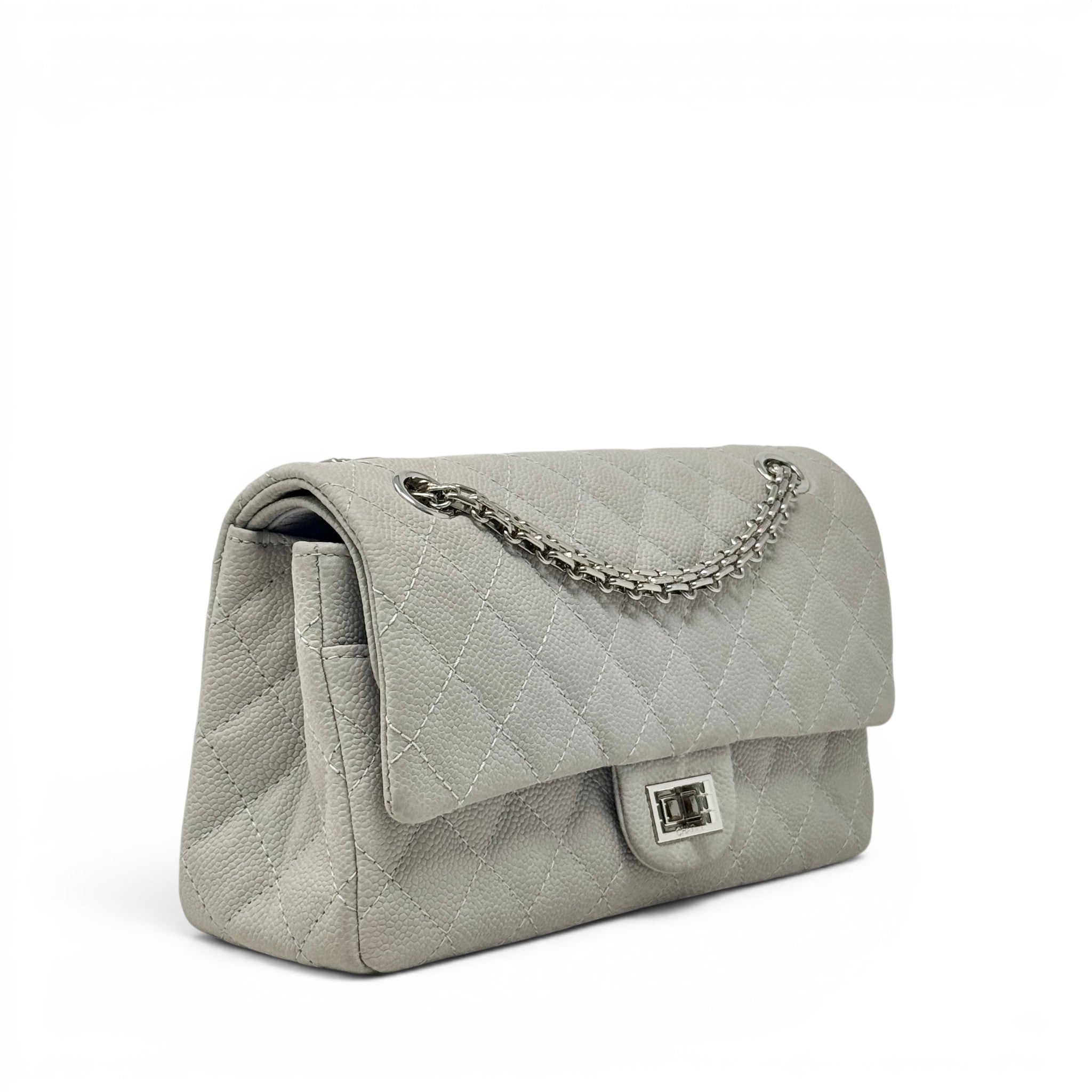 Chanel Grey Caviar 2.55 Reissue 225
