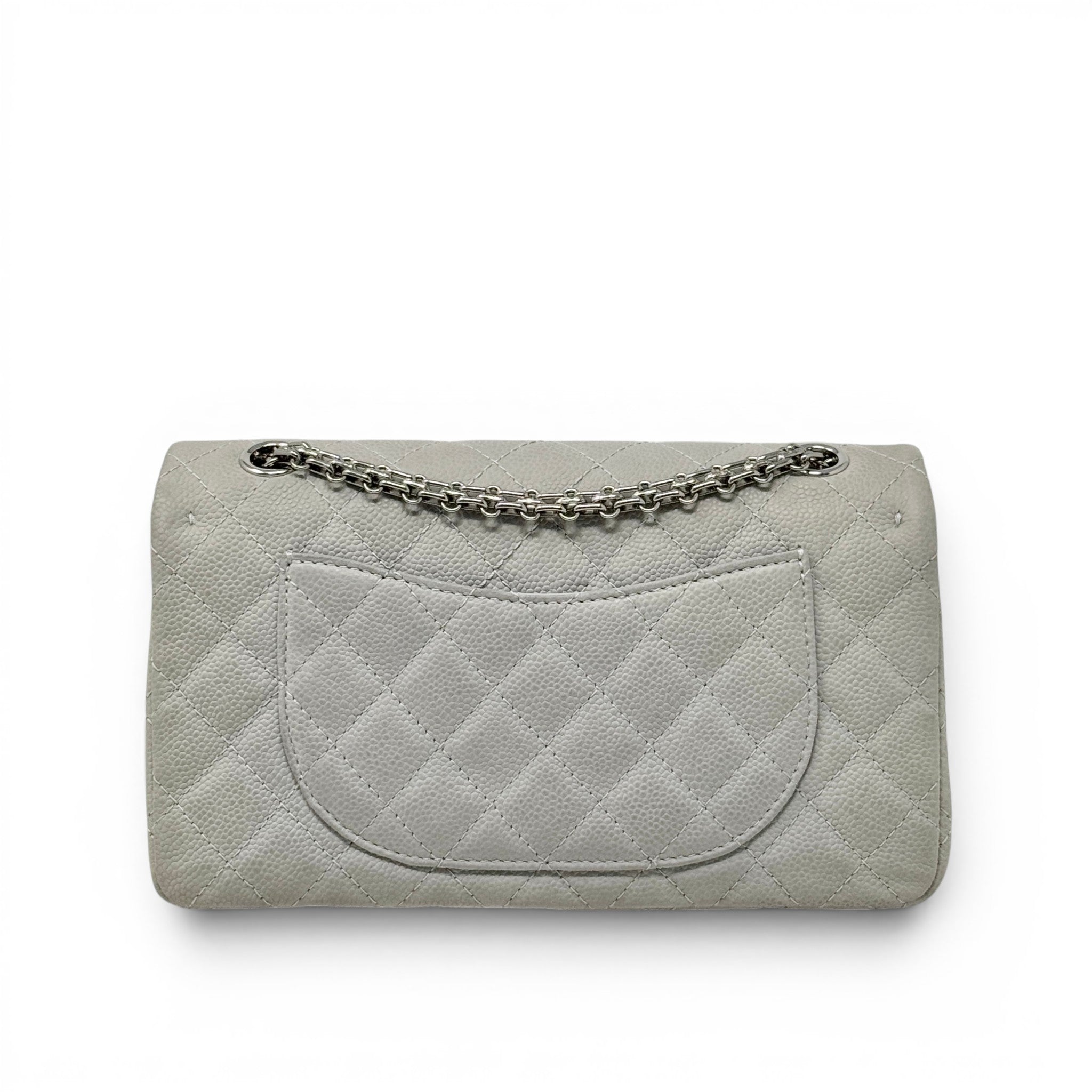 Chanel Grey Caviar 2.55 Reissue 225