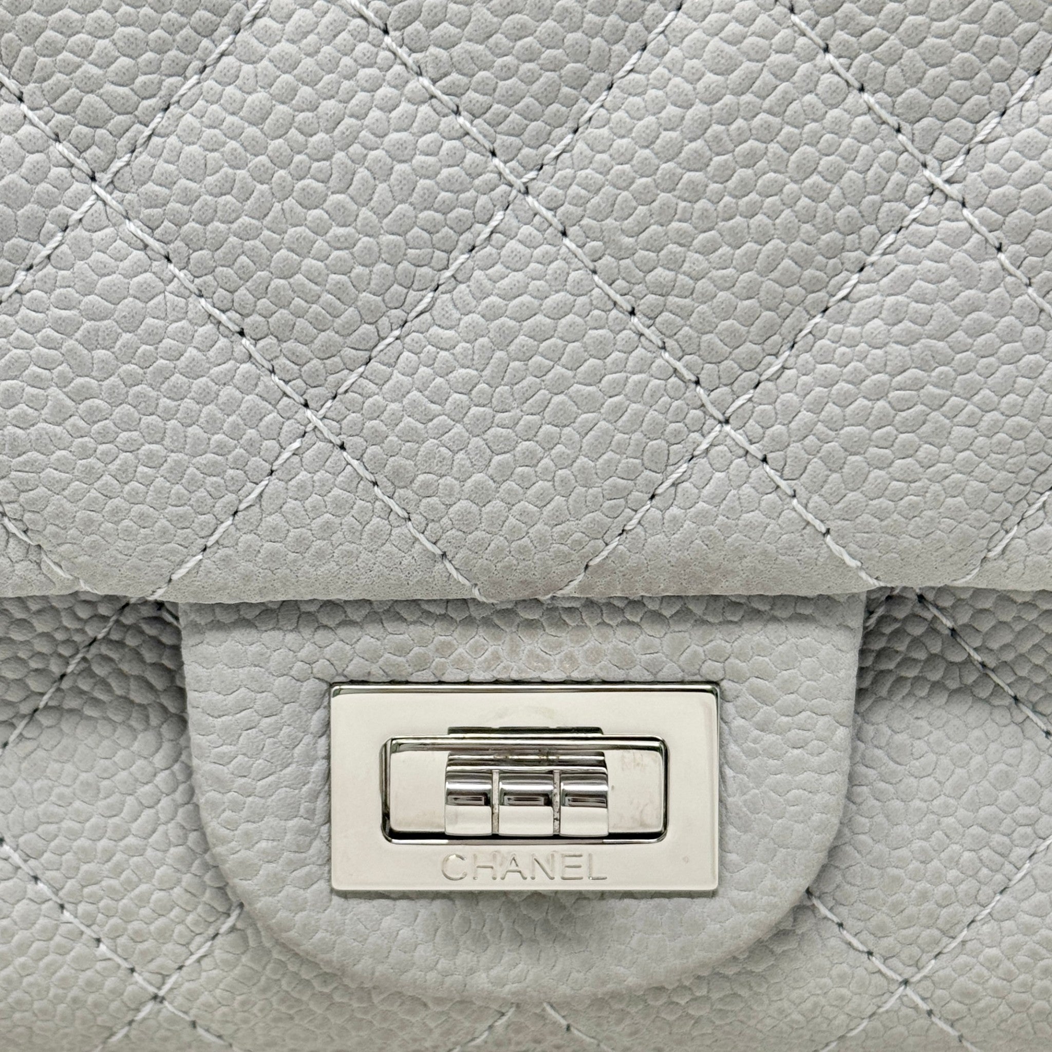 Chanel Grey Caviar 2.55 Reissue 225