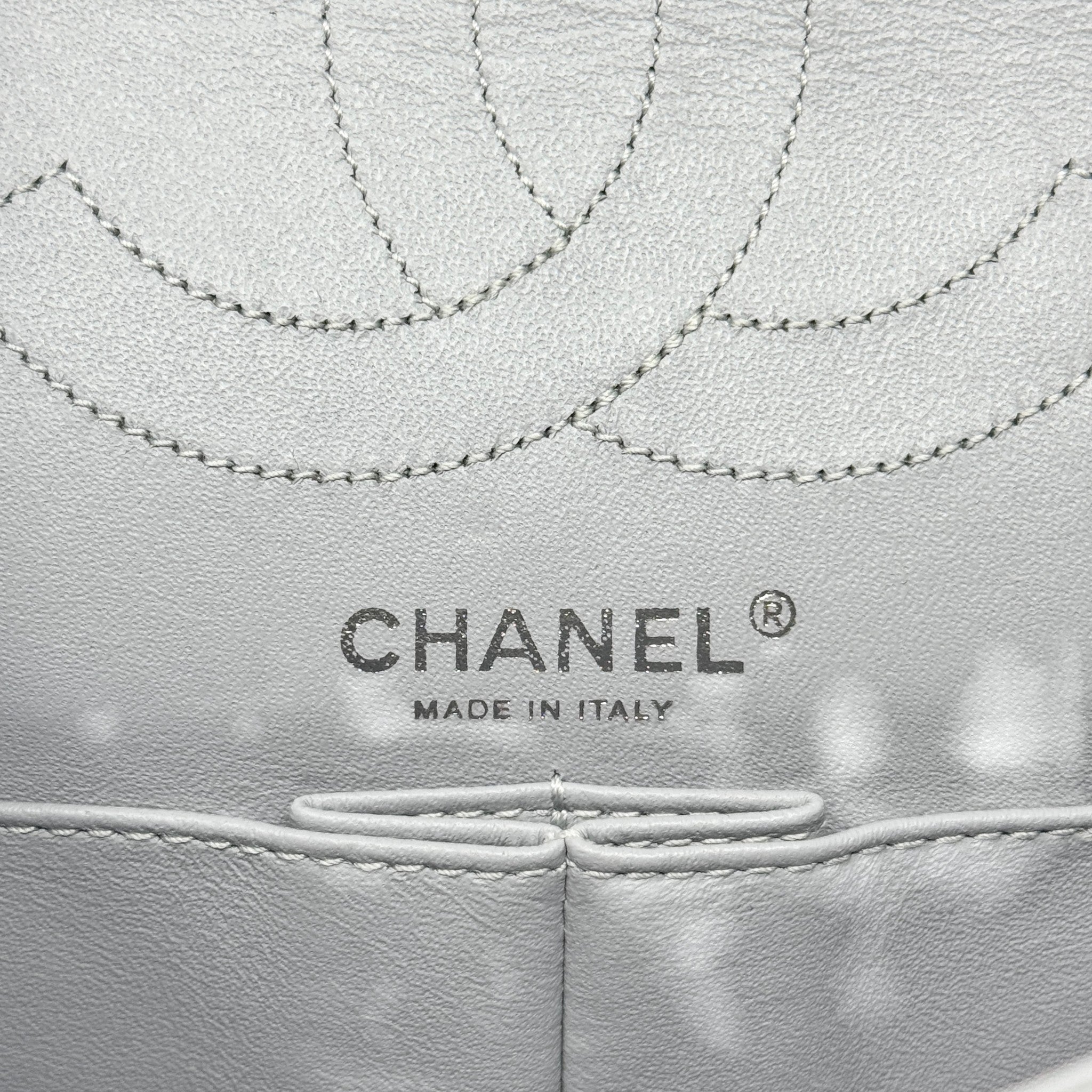 Chanel Grey Caviar 2.55 Reissue 225