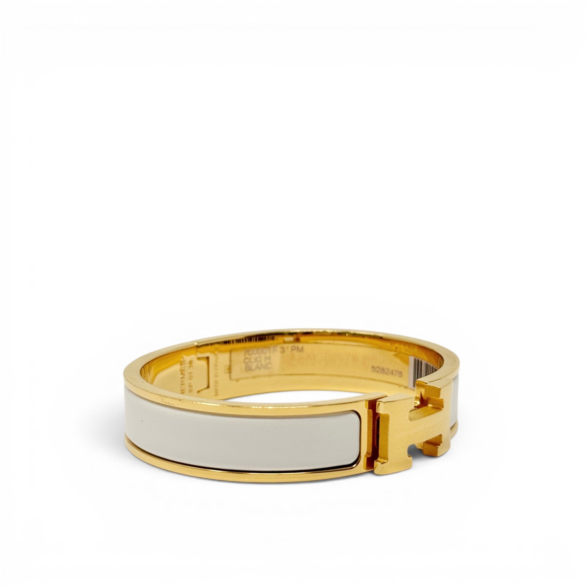Hermes Blanc Clic H Bracelet PM