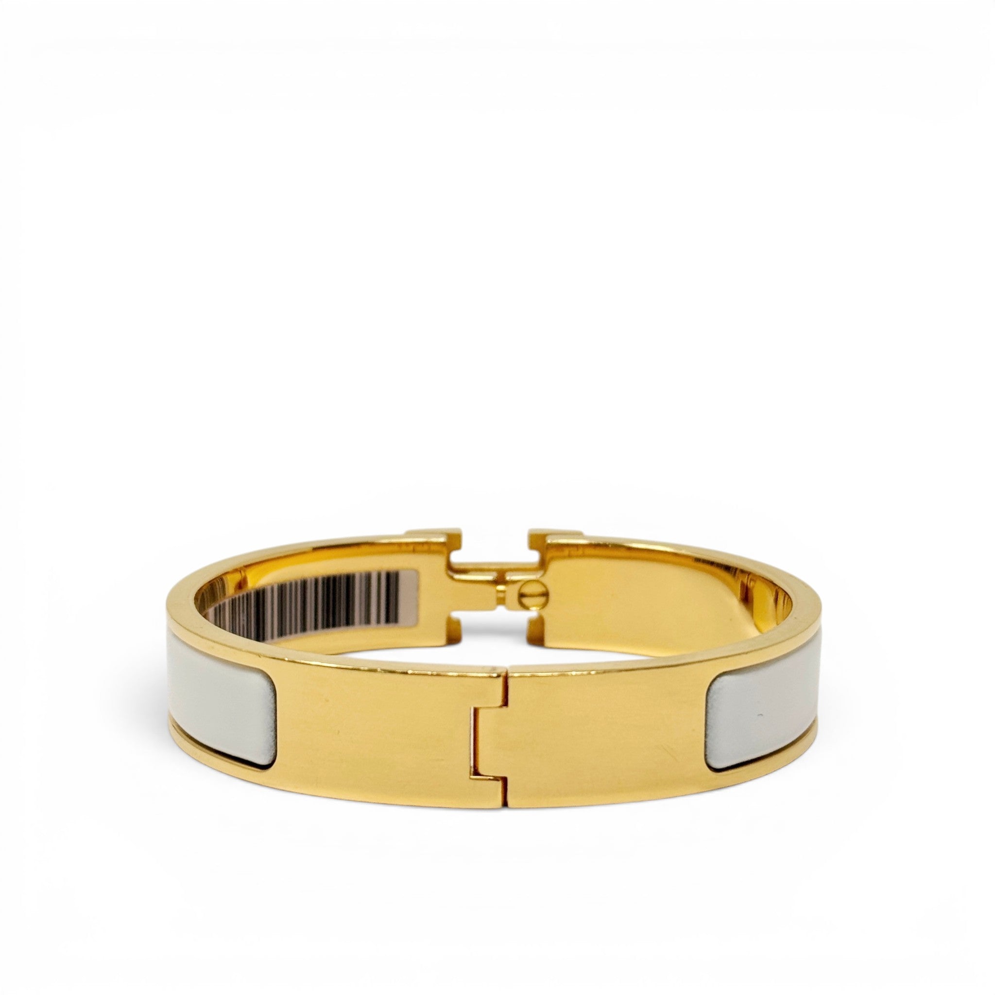 Hermes Blanc Clic H Bracelet PM