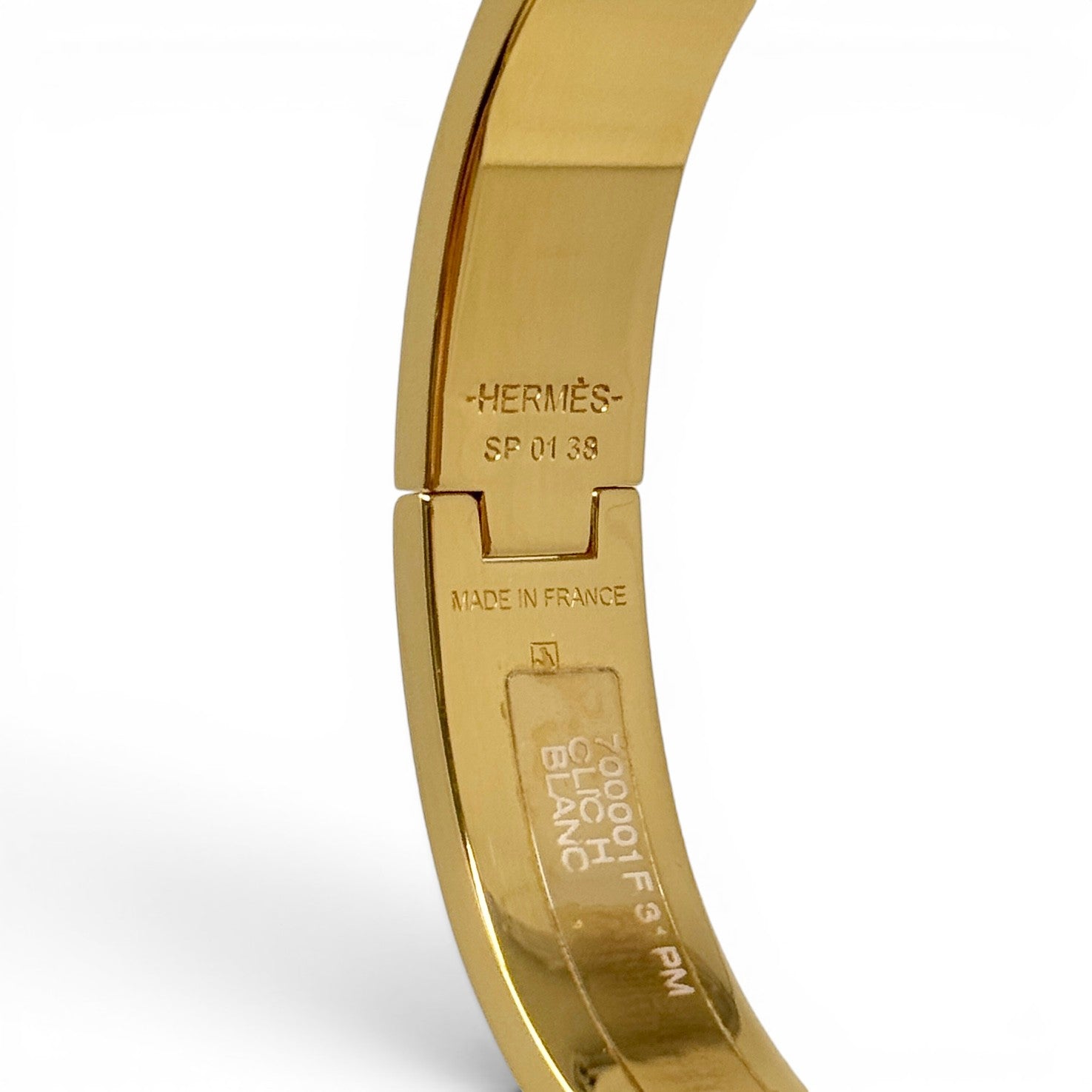 Hermes Blanc Clic H Bracelet PM